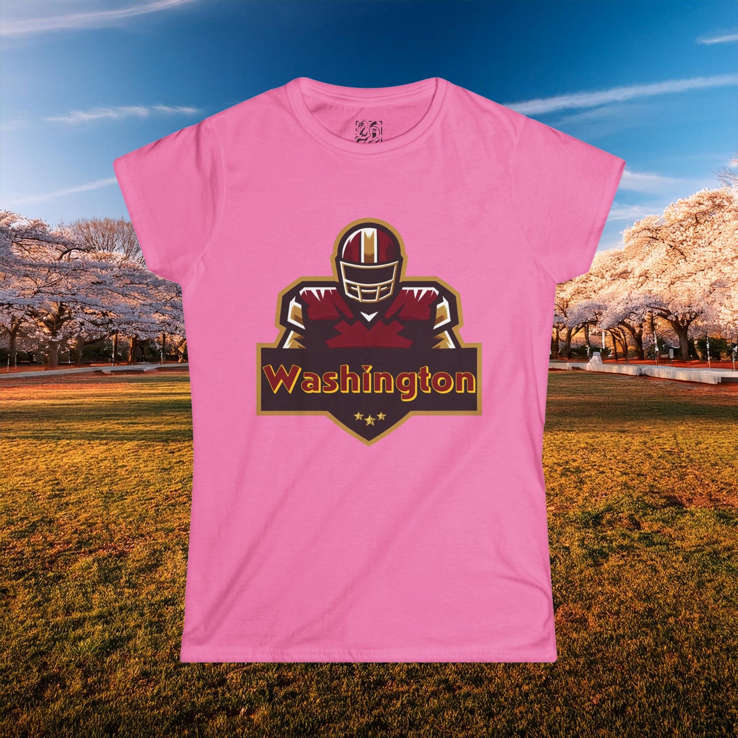 Washington Football Player Logo Women's Softstyle Tee