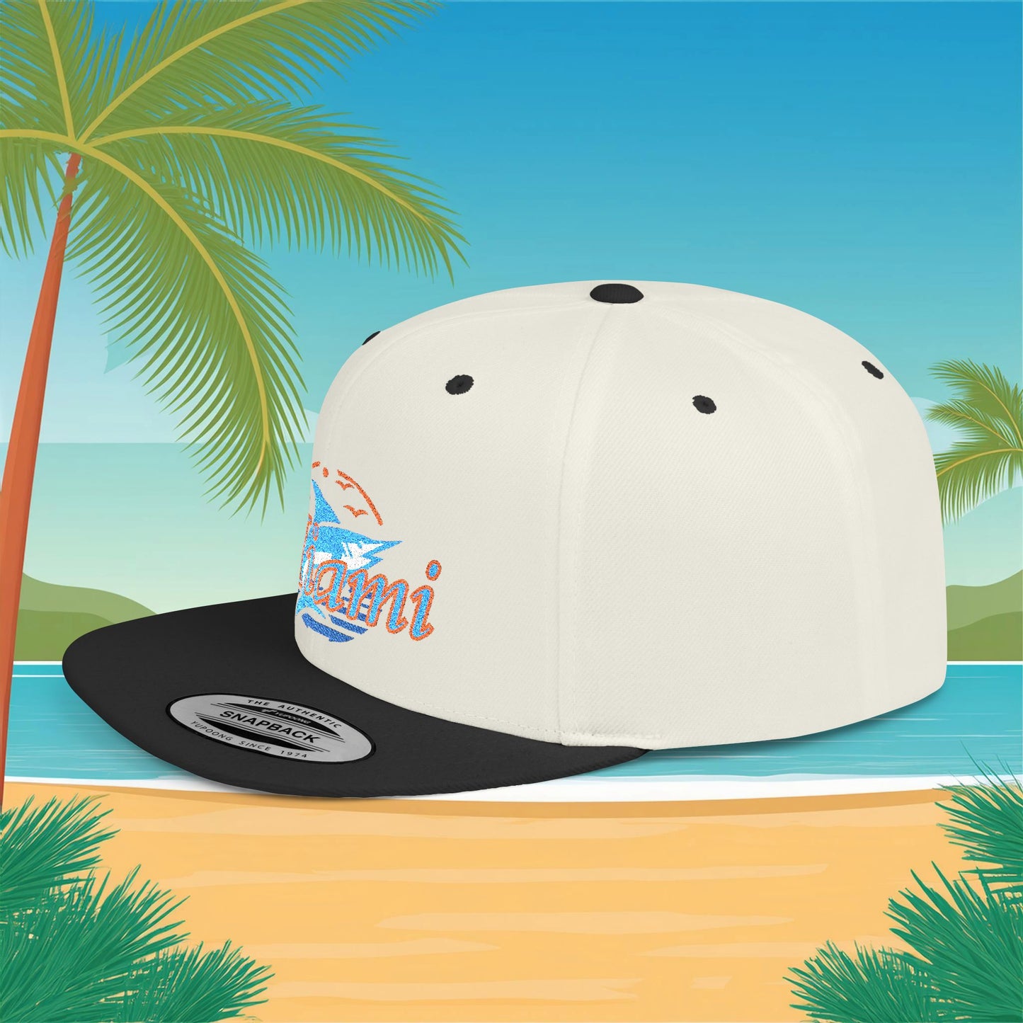 Miami Baseball Logo Flat Bill Snapback