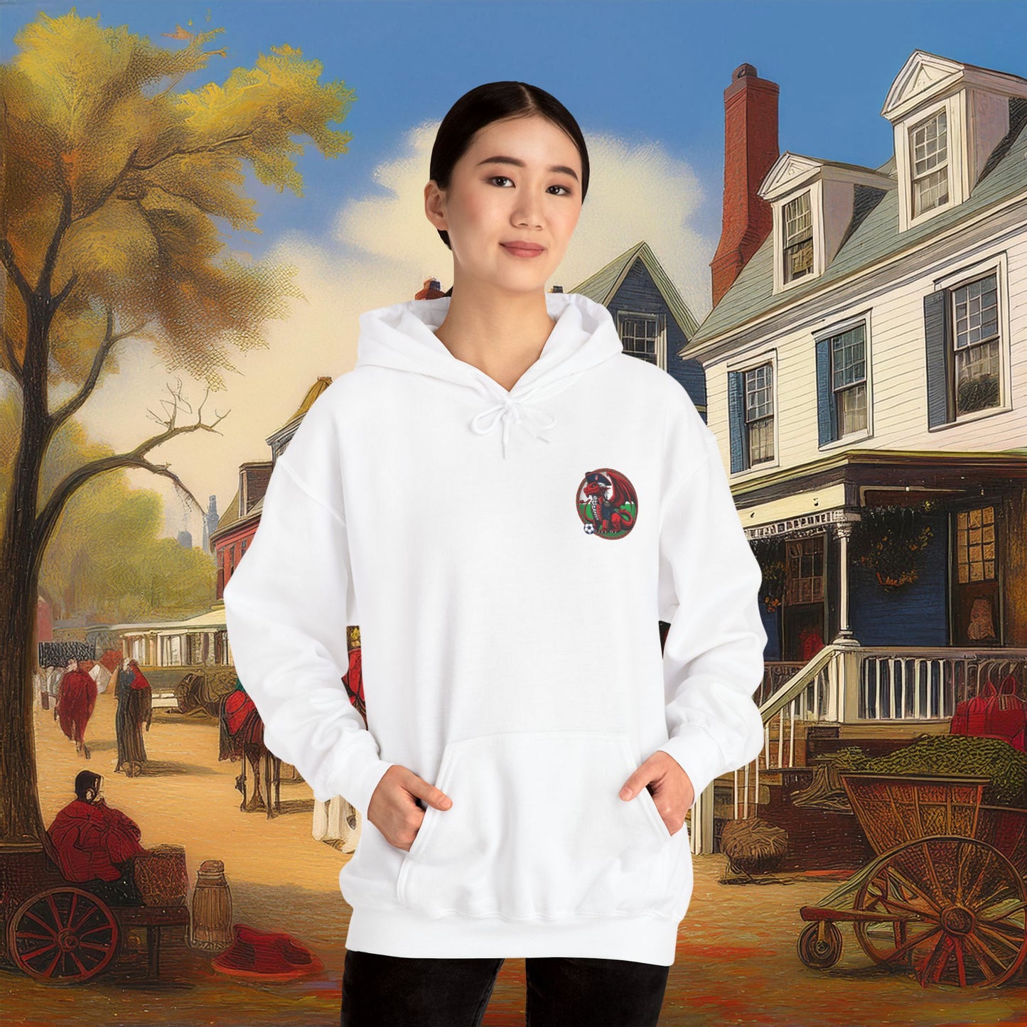 Revolutionary Red Dragons Front & Back Logo Hoodie