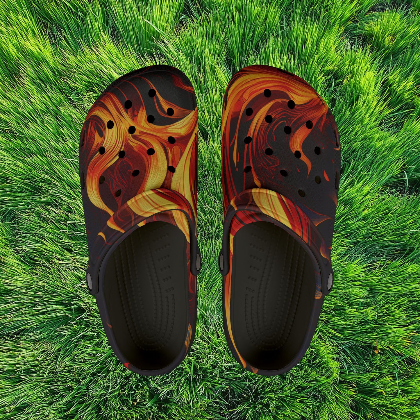 Flames Foam Clogs