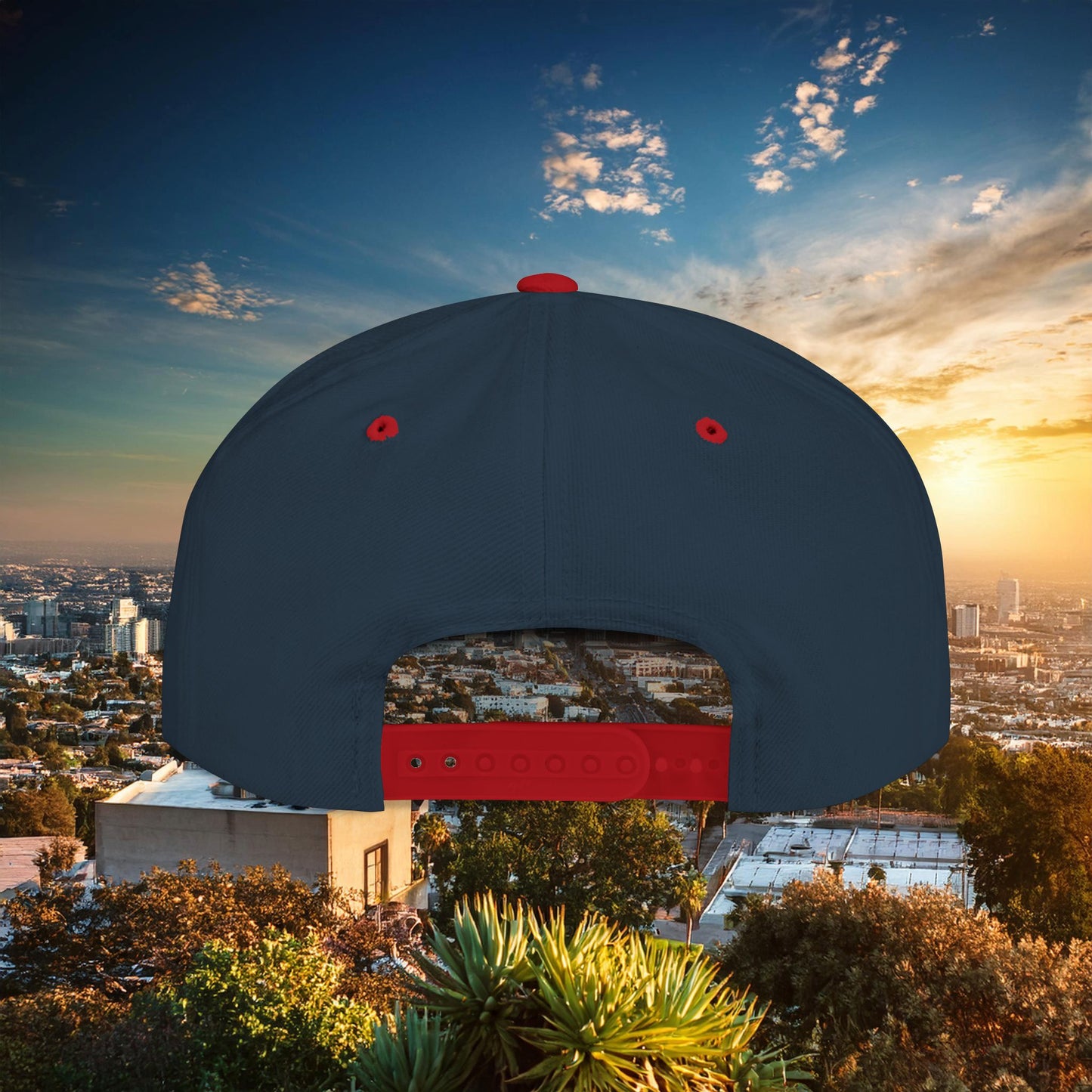 LA Baseball Wings Flat Bill Snapback Hat