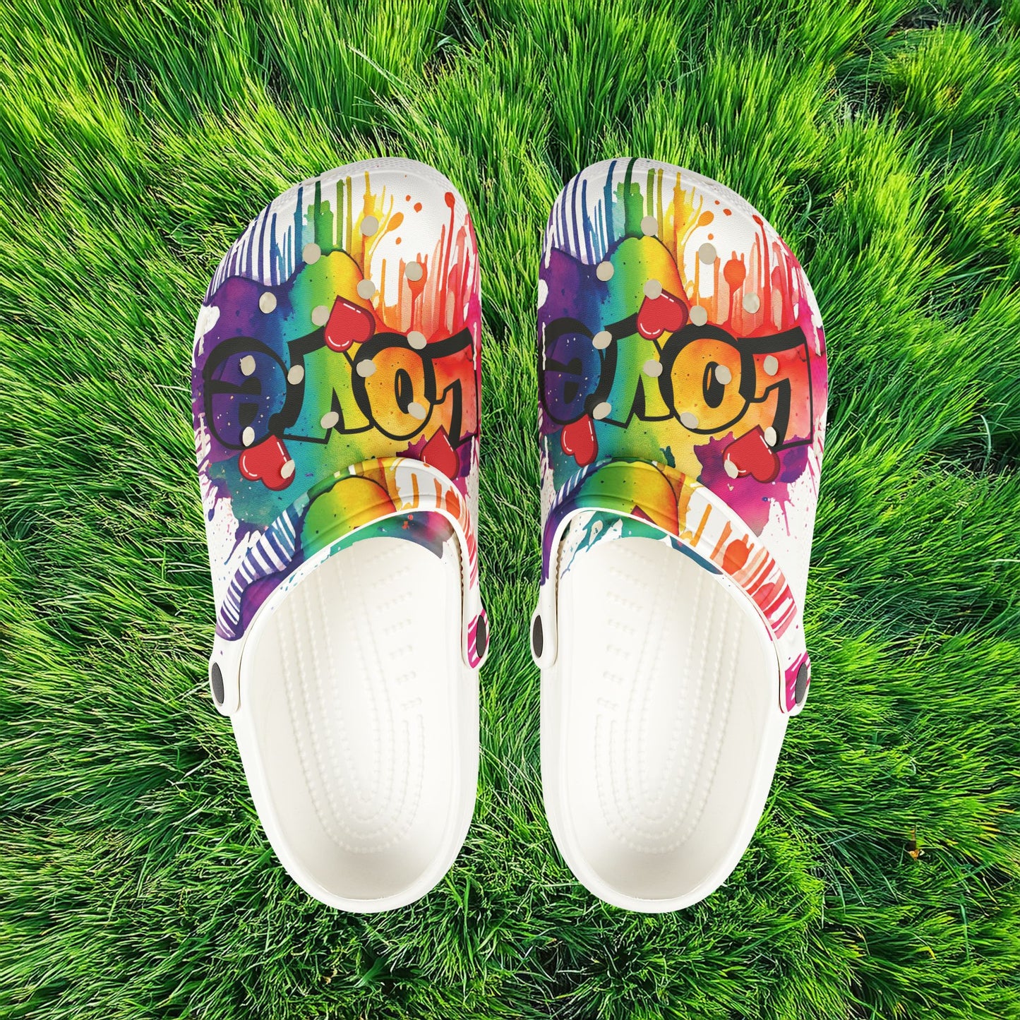Love Color Bomb Foam Clogs