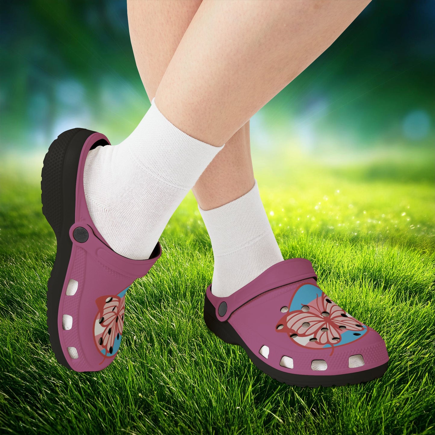 The T Elders Butterfly Foam Clogs