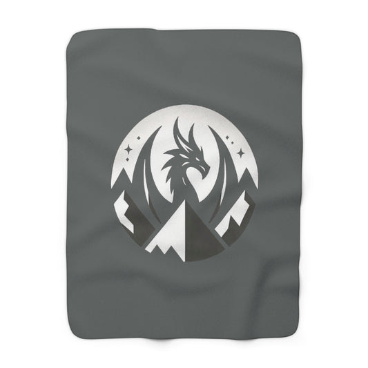 Mountain Dragon Sherpa Fleece Blanket