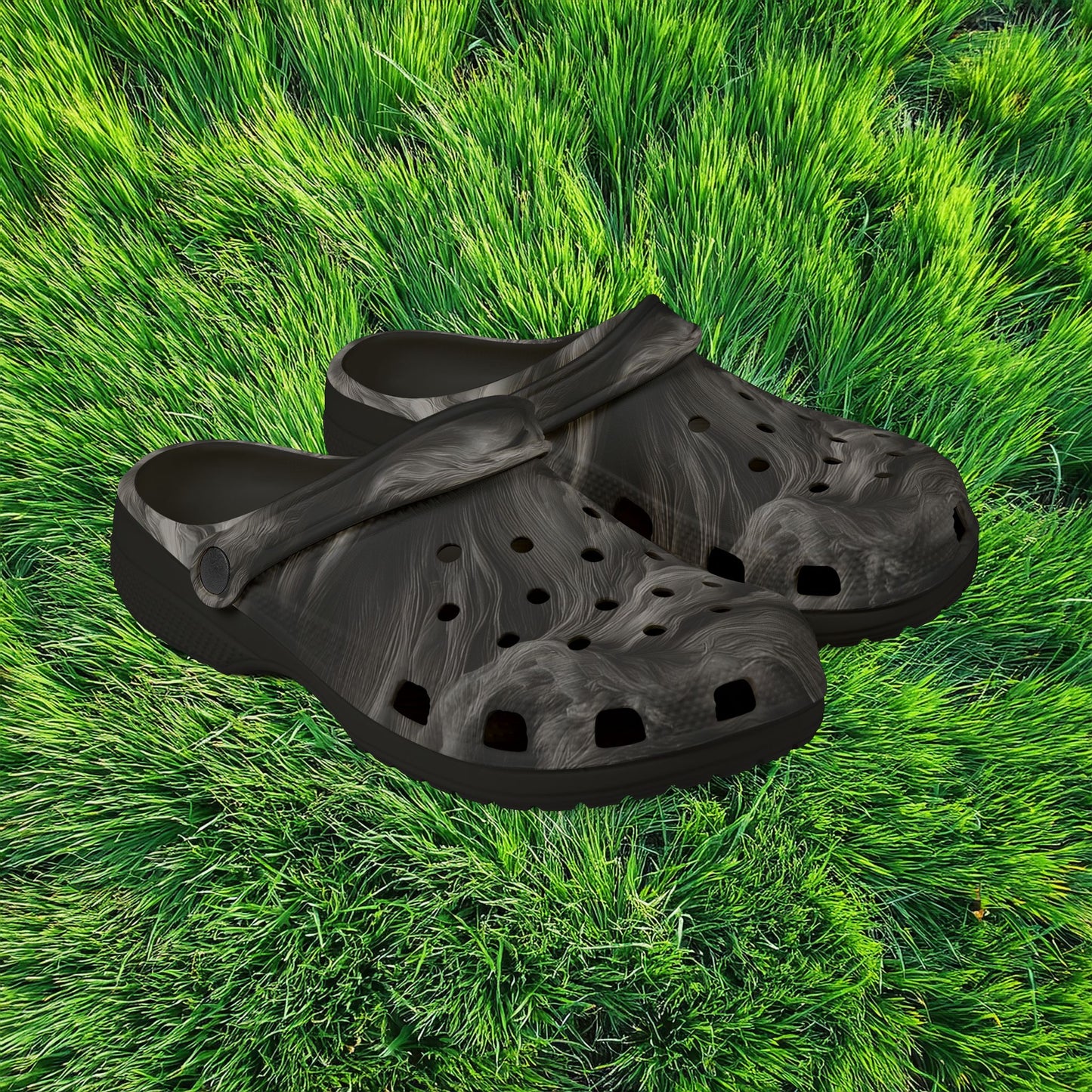 Smoke Pattern Foam Clogs