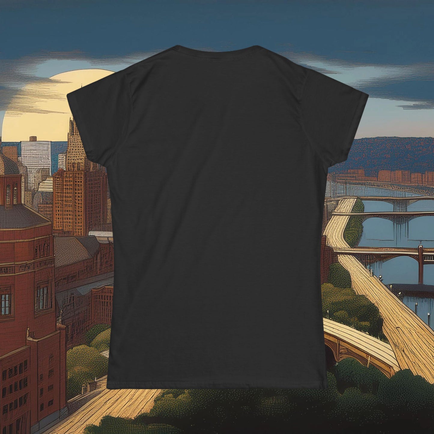 Mini Pittsburgh Football Player Women's Softstyle Tee