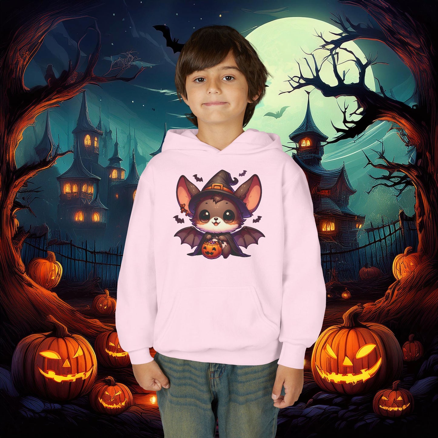 Cute Bat Youth Hoodie