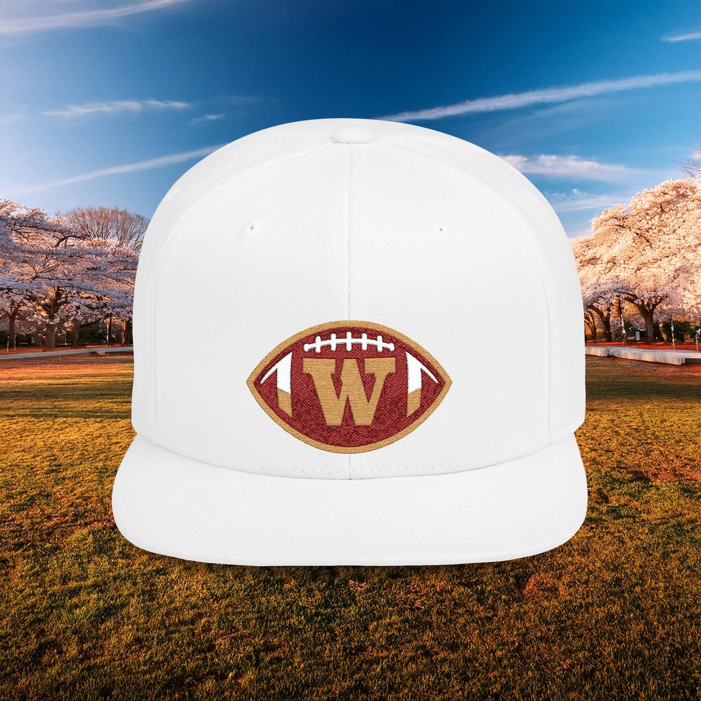 Washington Football Logo Flat Bill Snapback