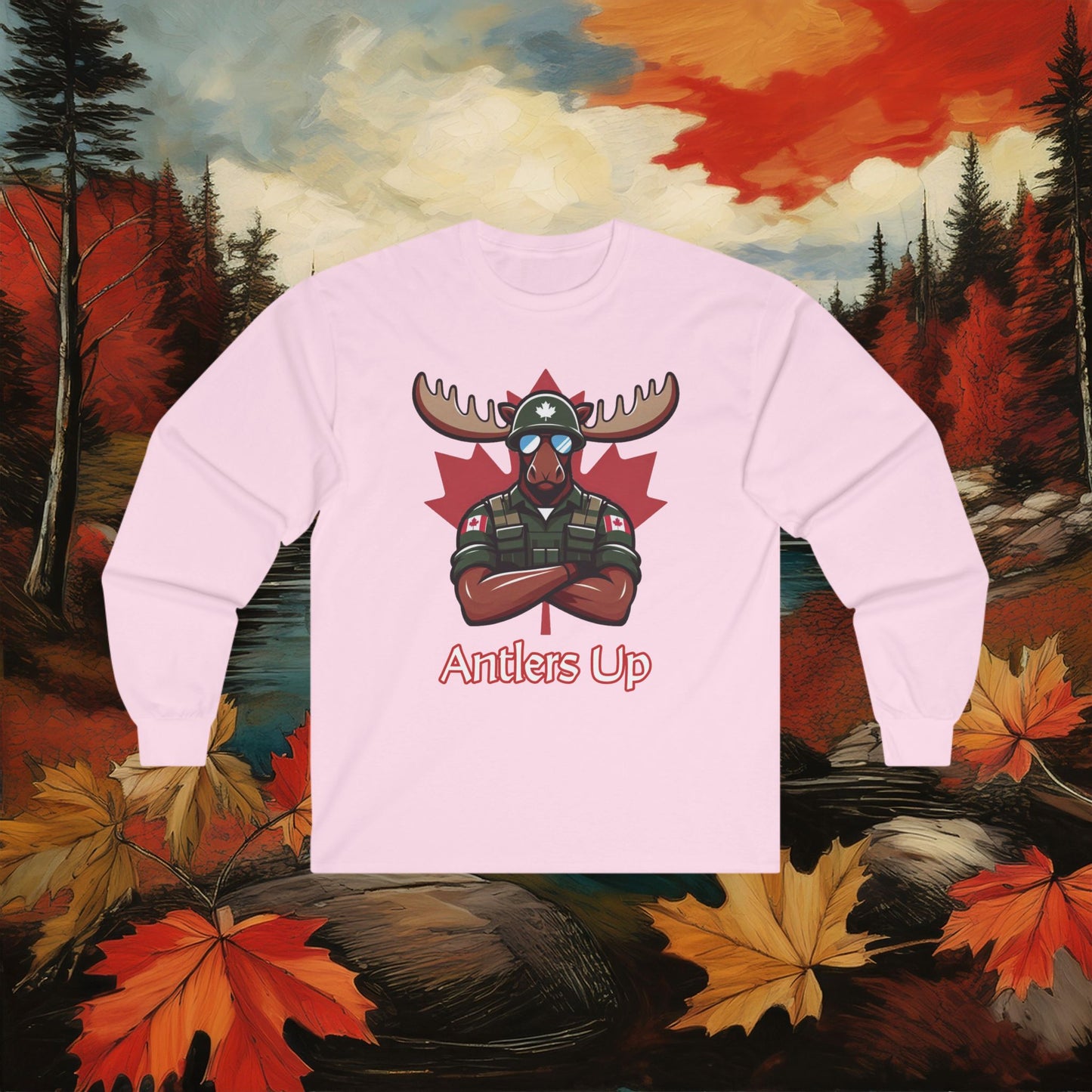 Canadian Moose "Antlers Up" Long Sleeve Tee