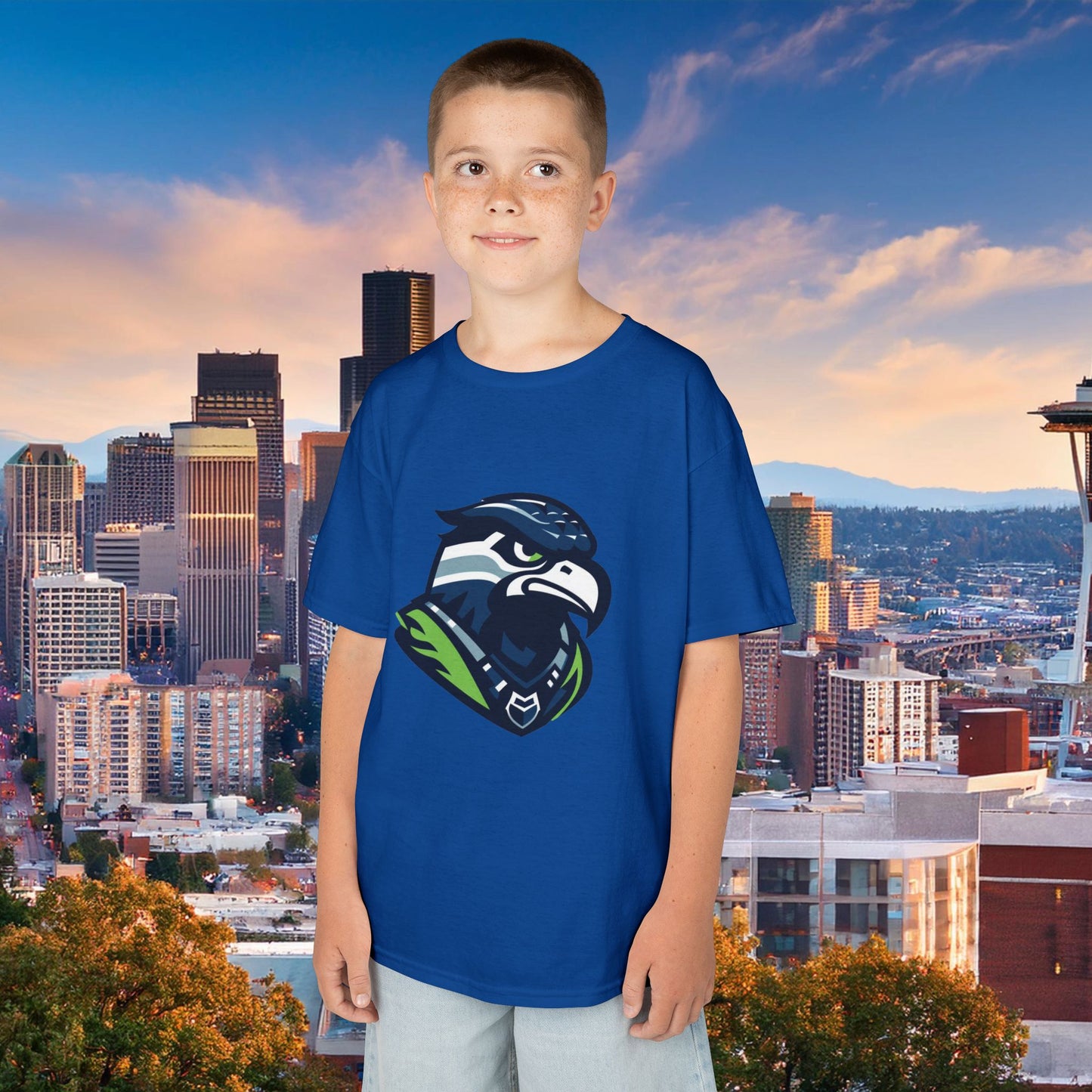 Seattle Football Crest Kids Tee