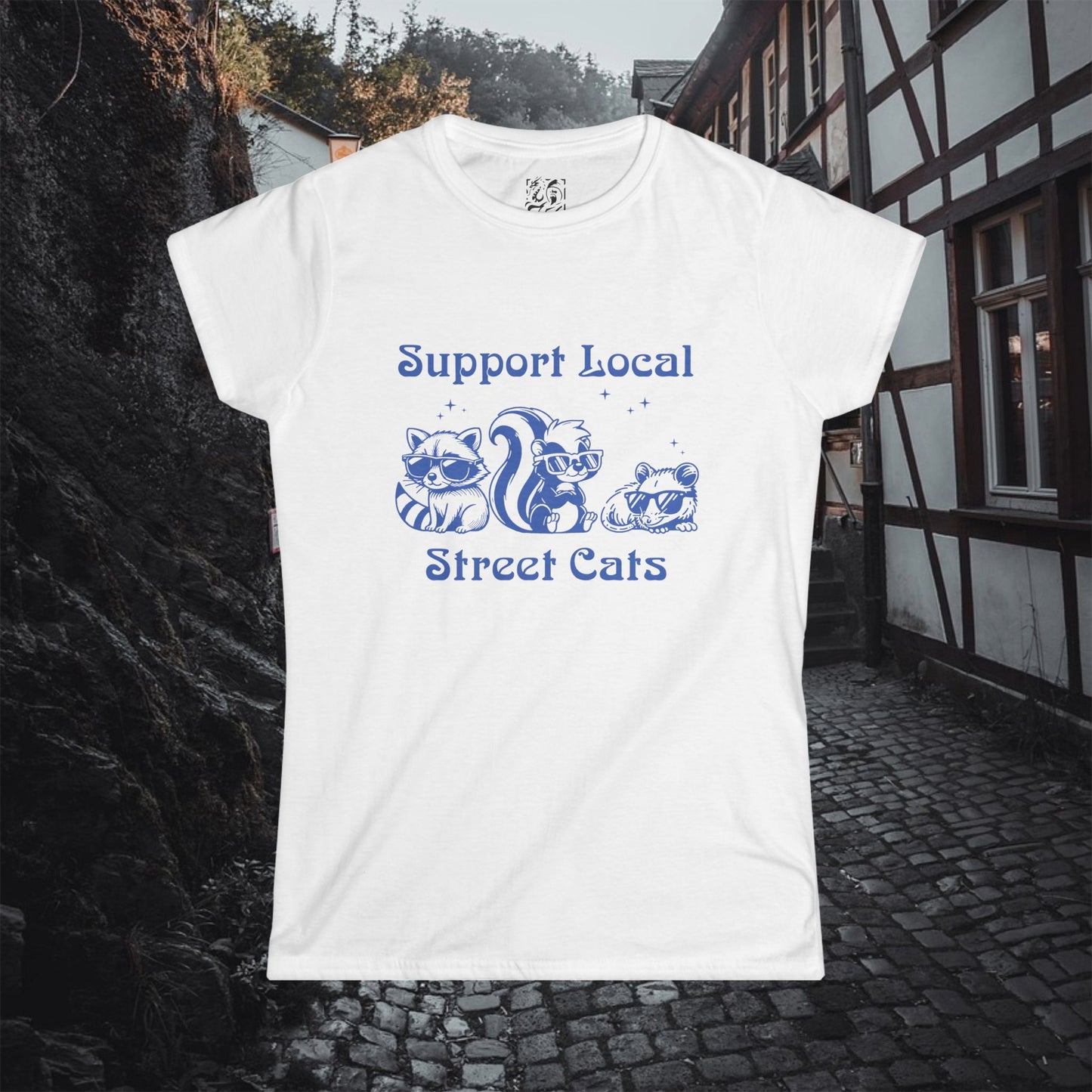 Support Local Street Cats Women's Softstyle Tee