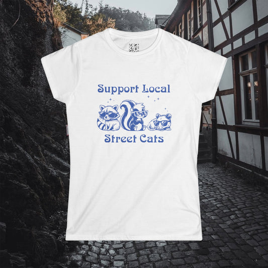 Support Local Street Cats Women's Softstyle Tee