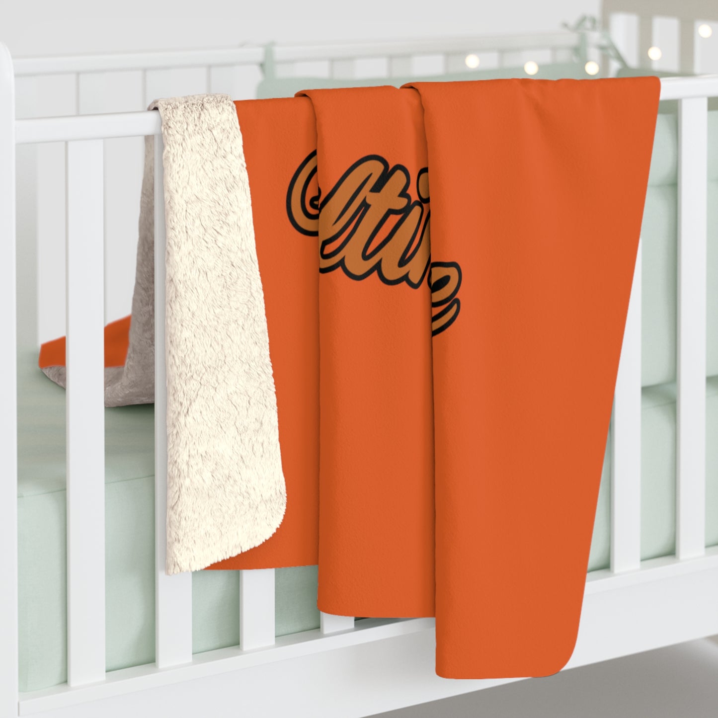 Baltimore Baseball Little Oriole Sherpa Fleece Blanket