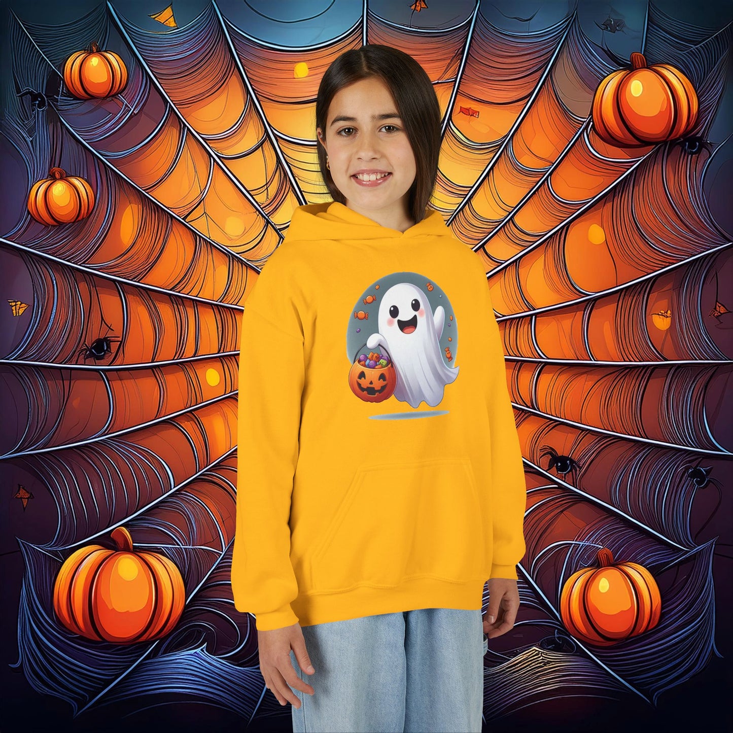 Trick or Treat Ghost Youth Hoodie