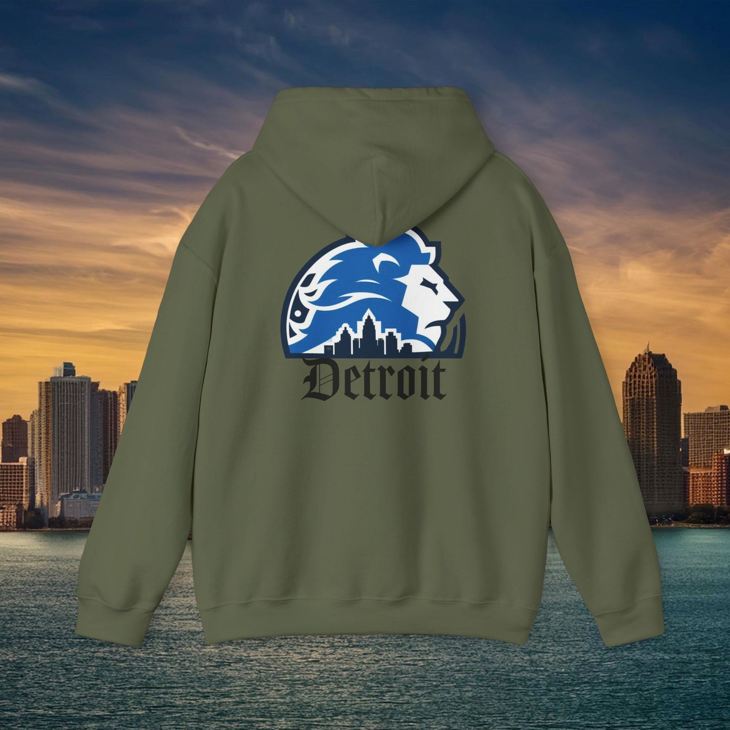 Detroit Football Skyline Hoodie