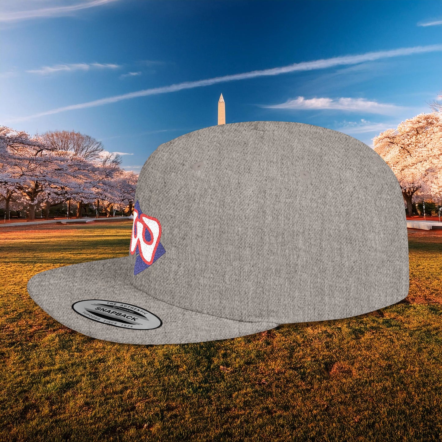 Washington Funky W Flat Bill Snapback - White