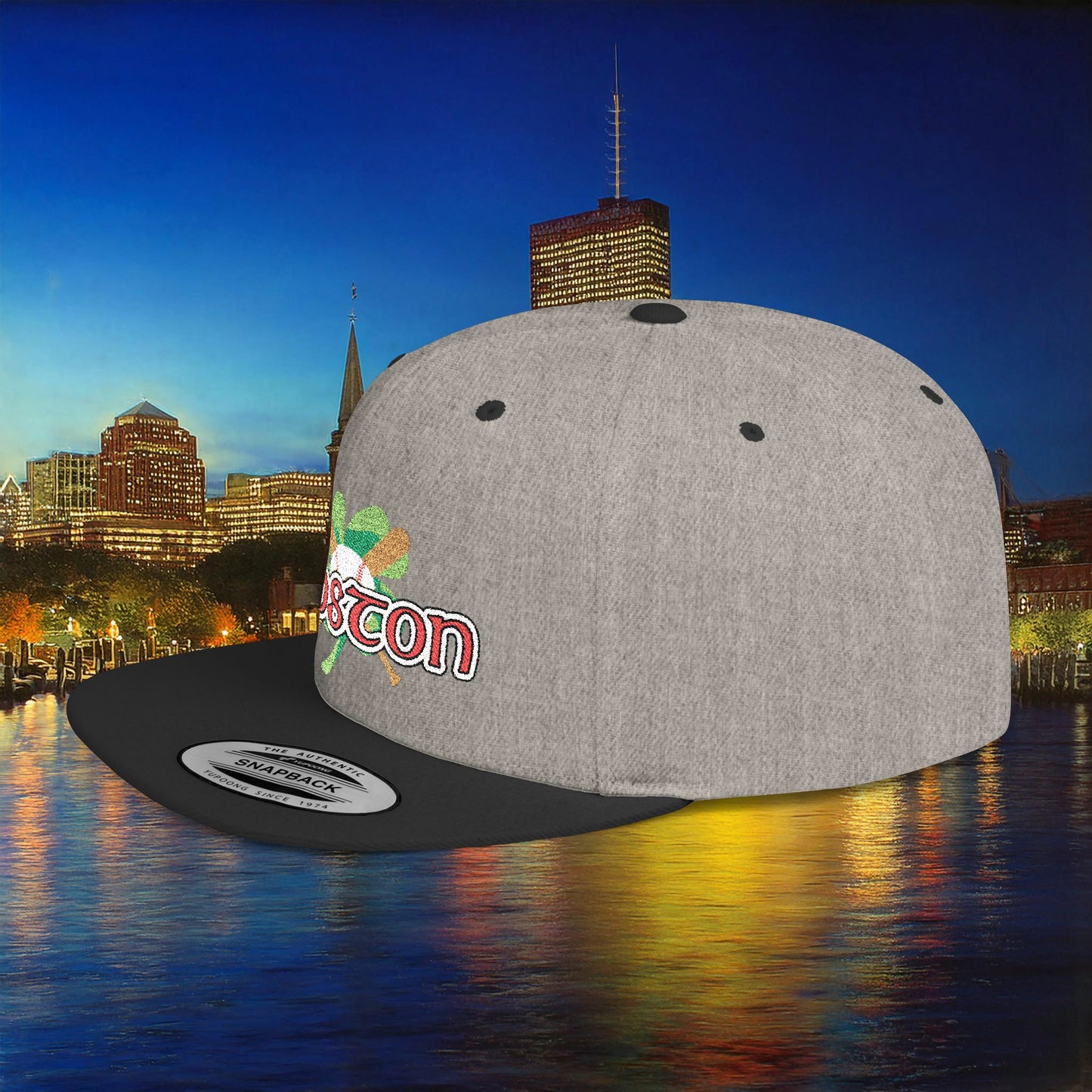 Boston Shamrock Baseball Flat Bill Snapback