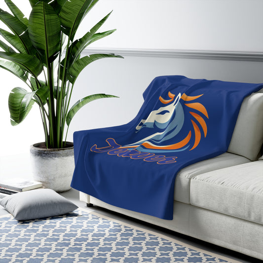 Bronco Sherpa Fleece Blanket