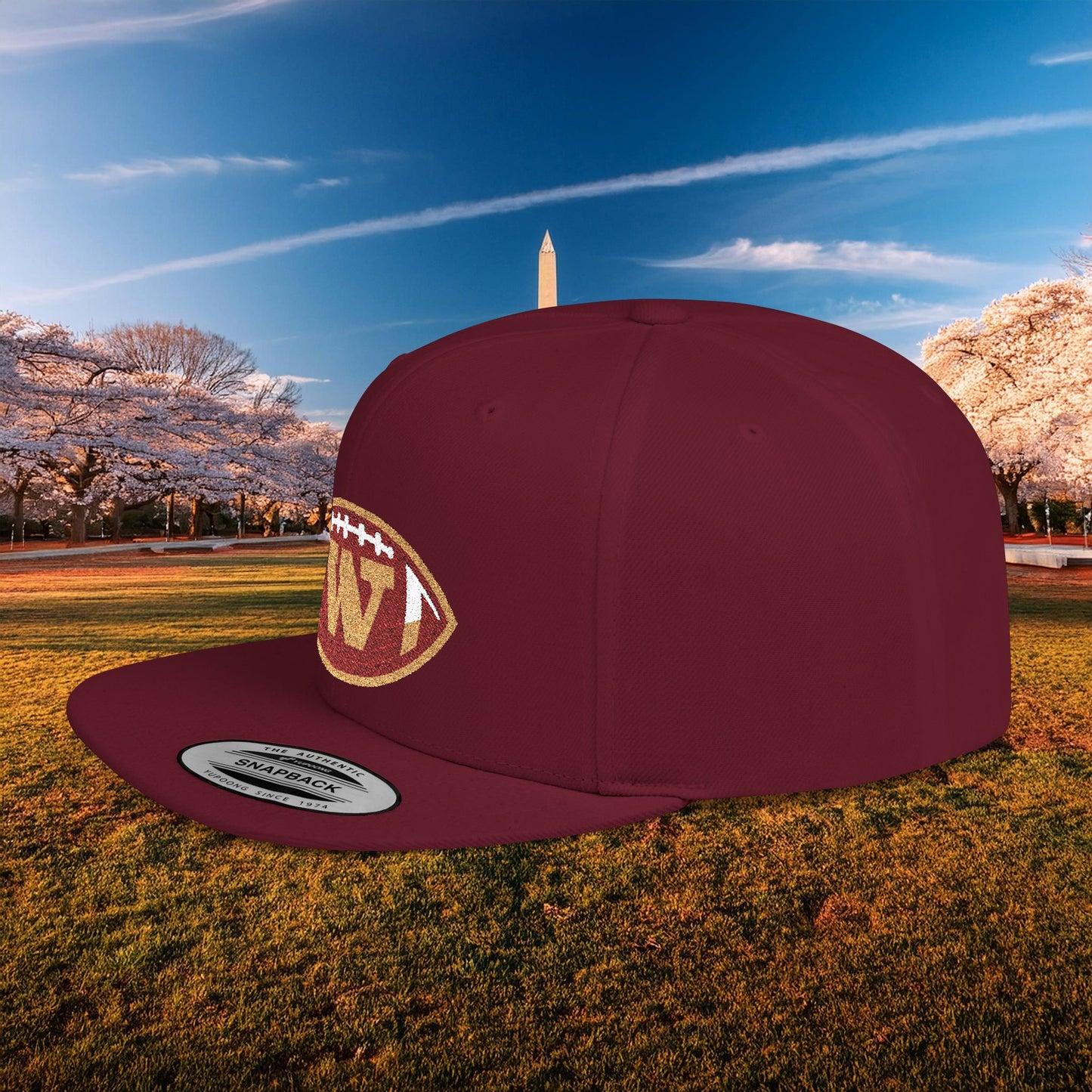 Washington Football Logo Flat Bill Snapback