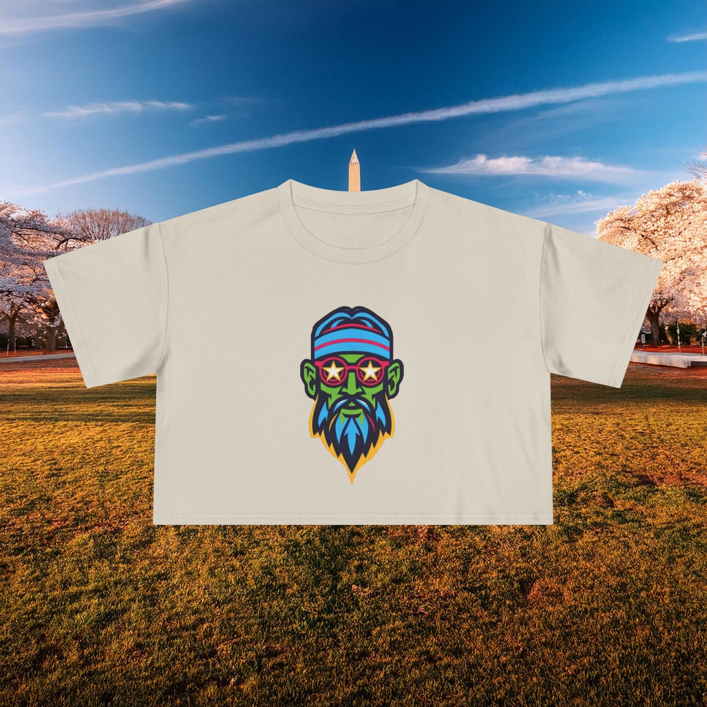 Psychedelic Wizard's Player Women's Crop Tee