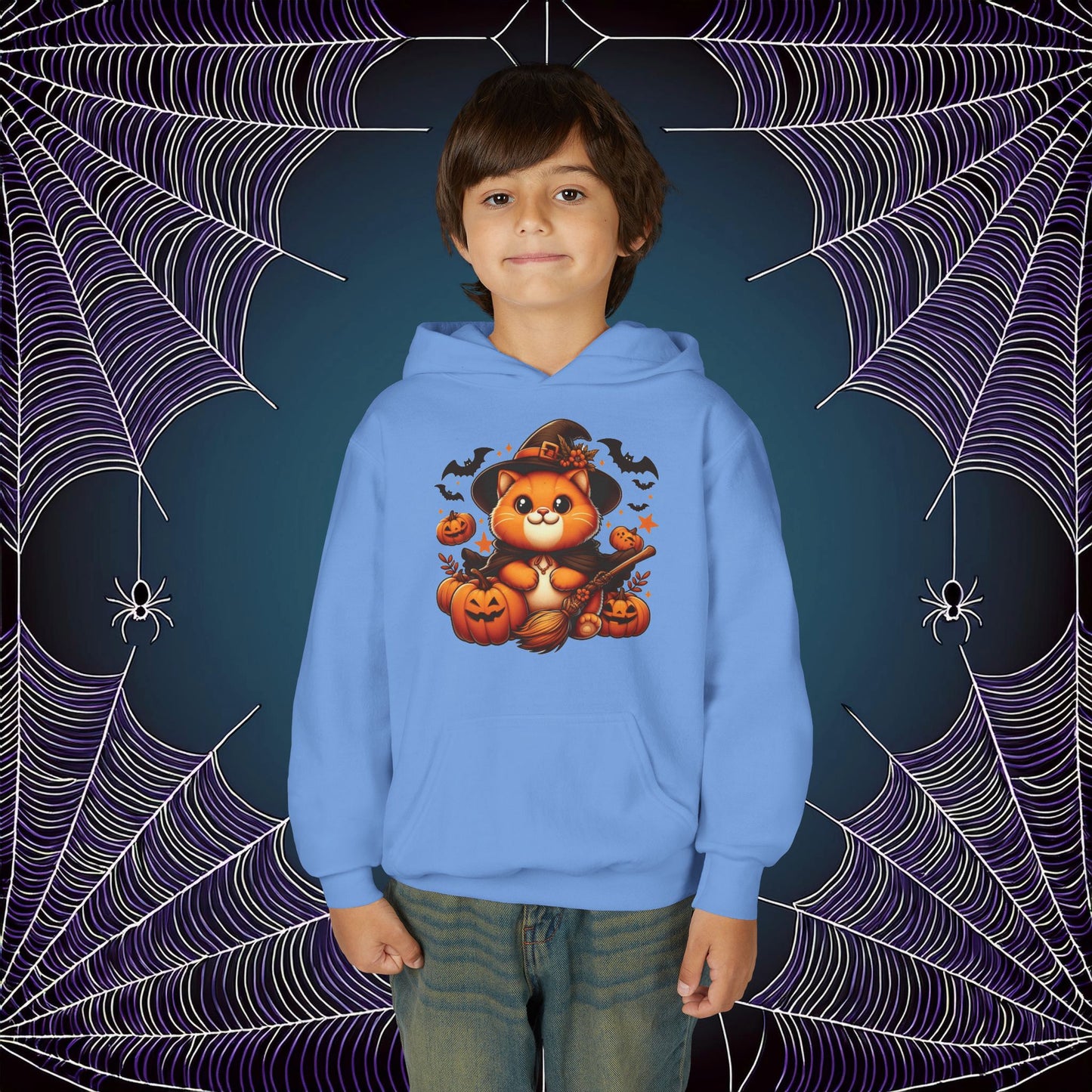 Halloween Cat Youth Hoodie