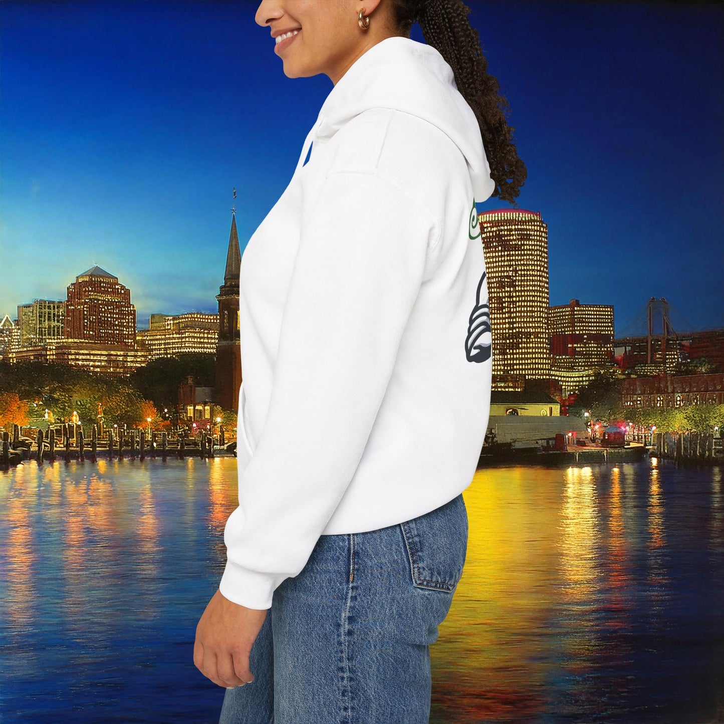 Boston Basketball Design Hoodie