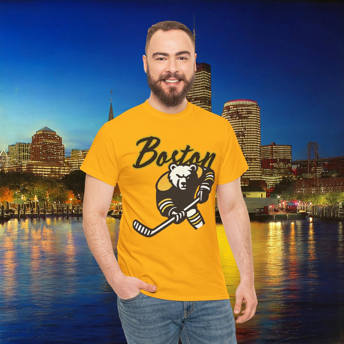 Boston Hockey Bear Tee