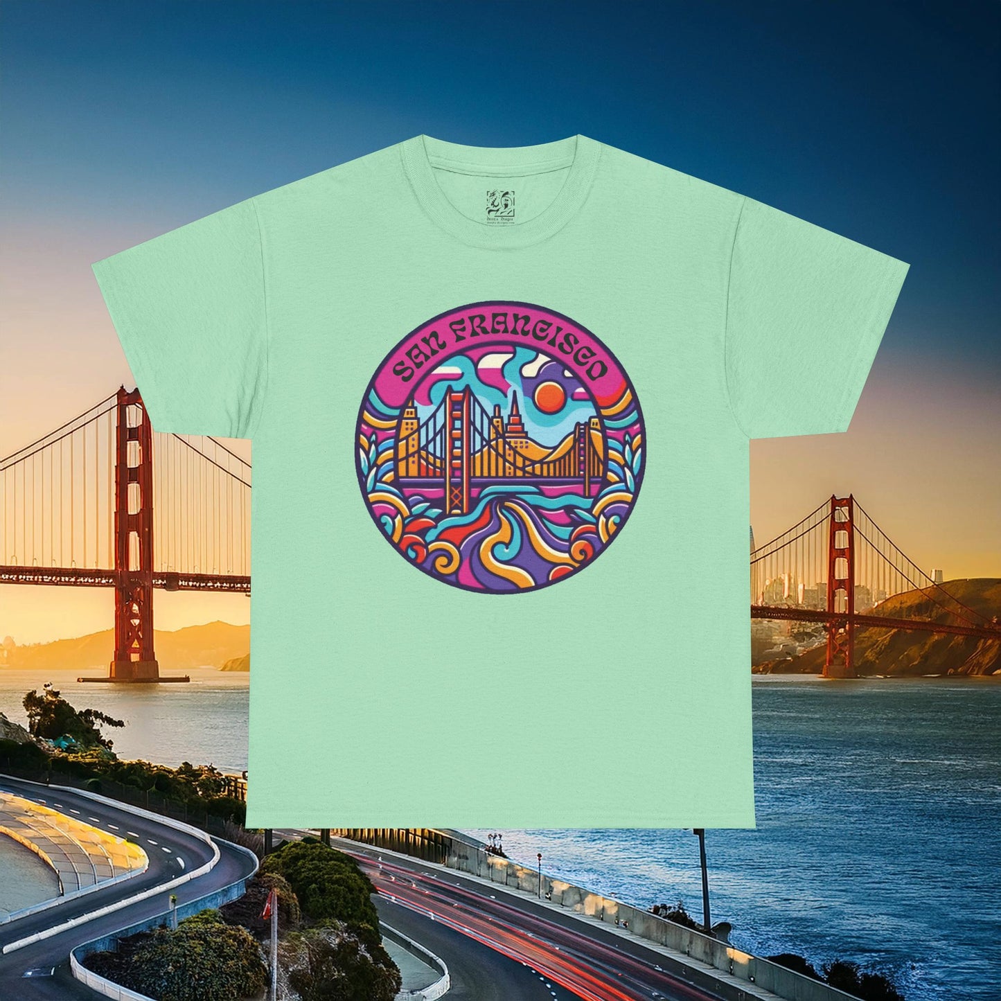 Vibrant San Francisco Psychedelic Tee