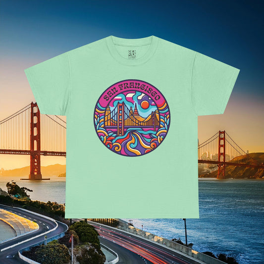 Vibrant San Francisco Psychedelic Tee