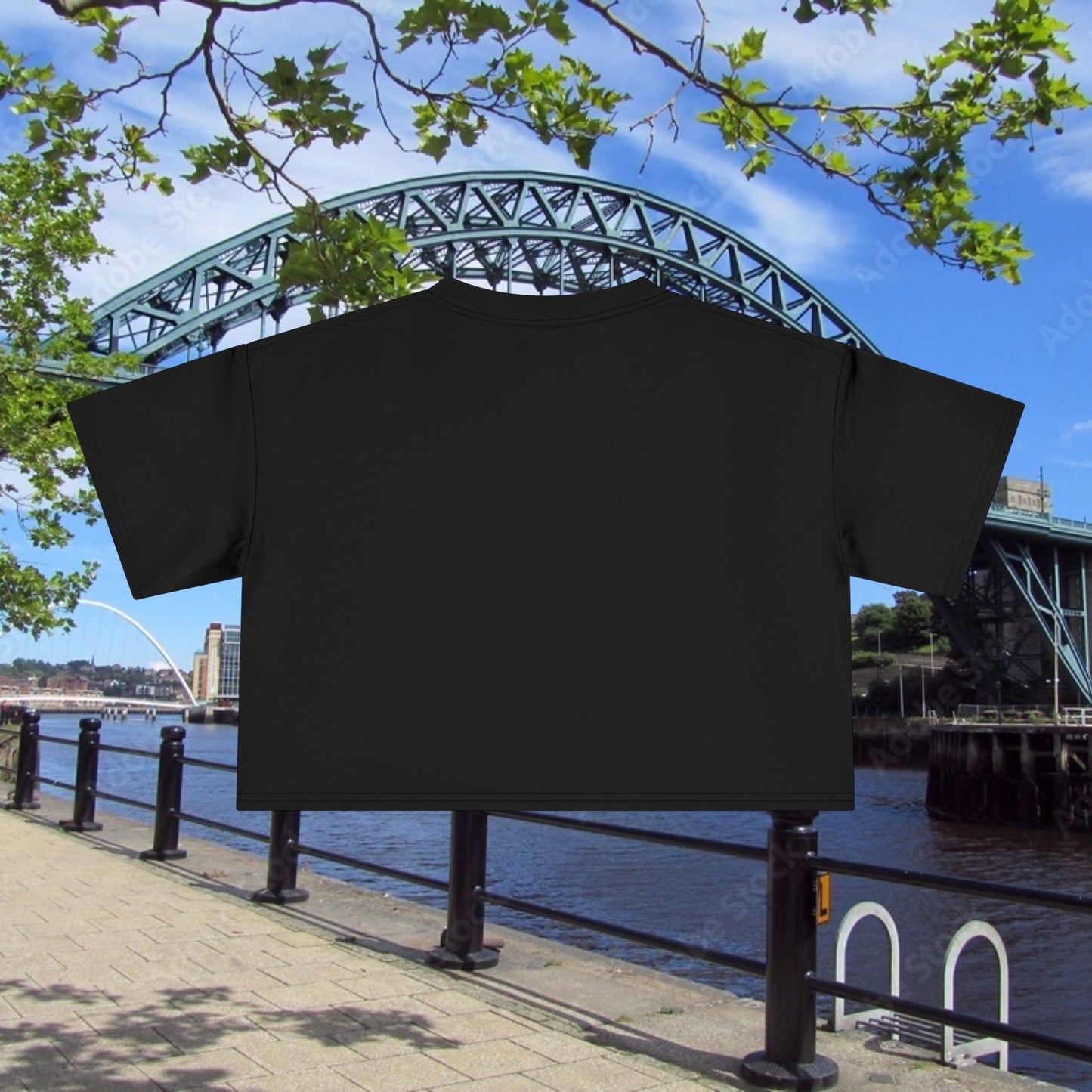 Newcastle United B&W Crest Women's Crop Tee