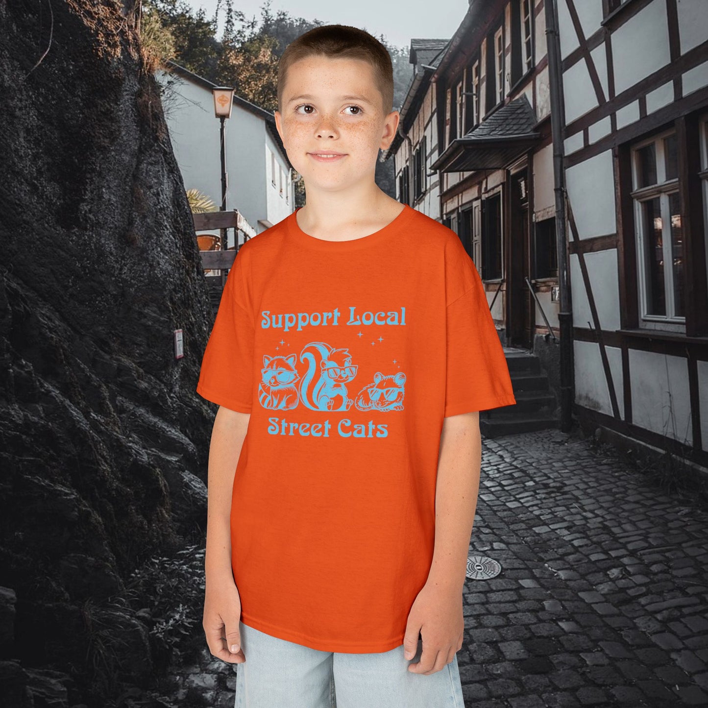 Support Local Street Cats Kids Tee