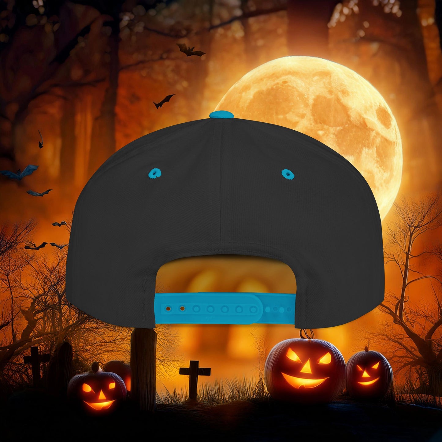 Vampire Teeth Flat Bill Snapback