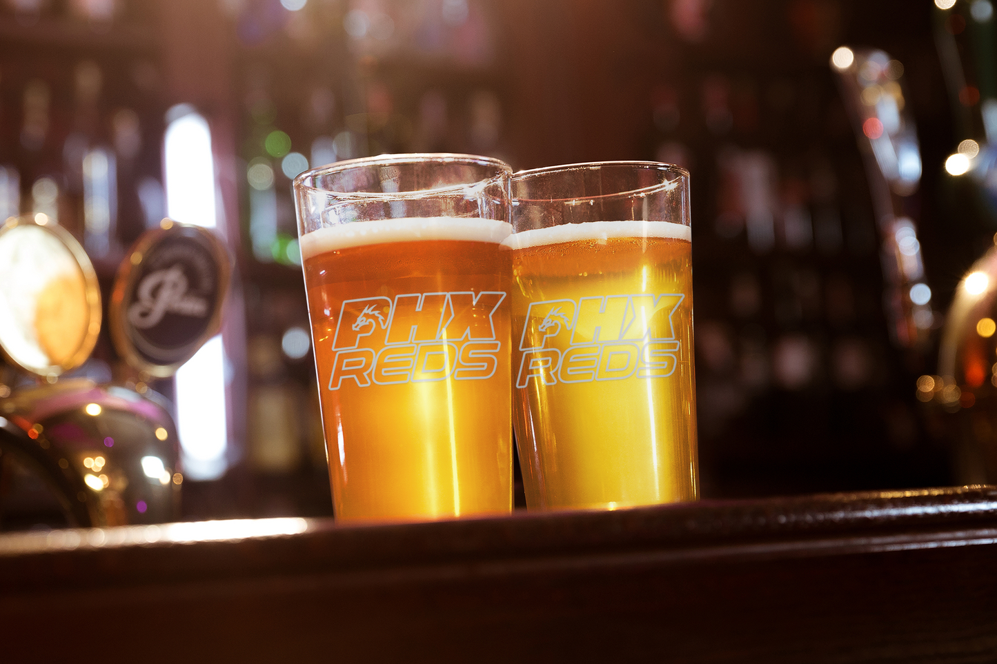 PHX Reds Engraved Pint Glasses