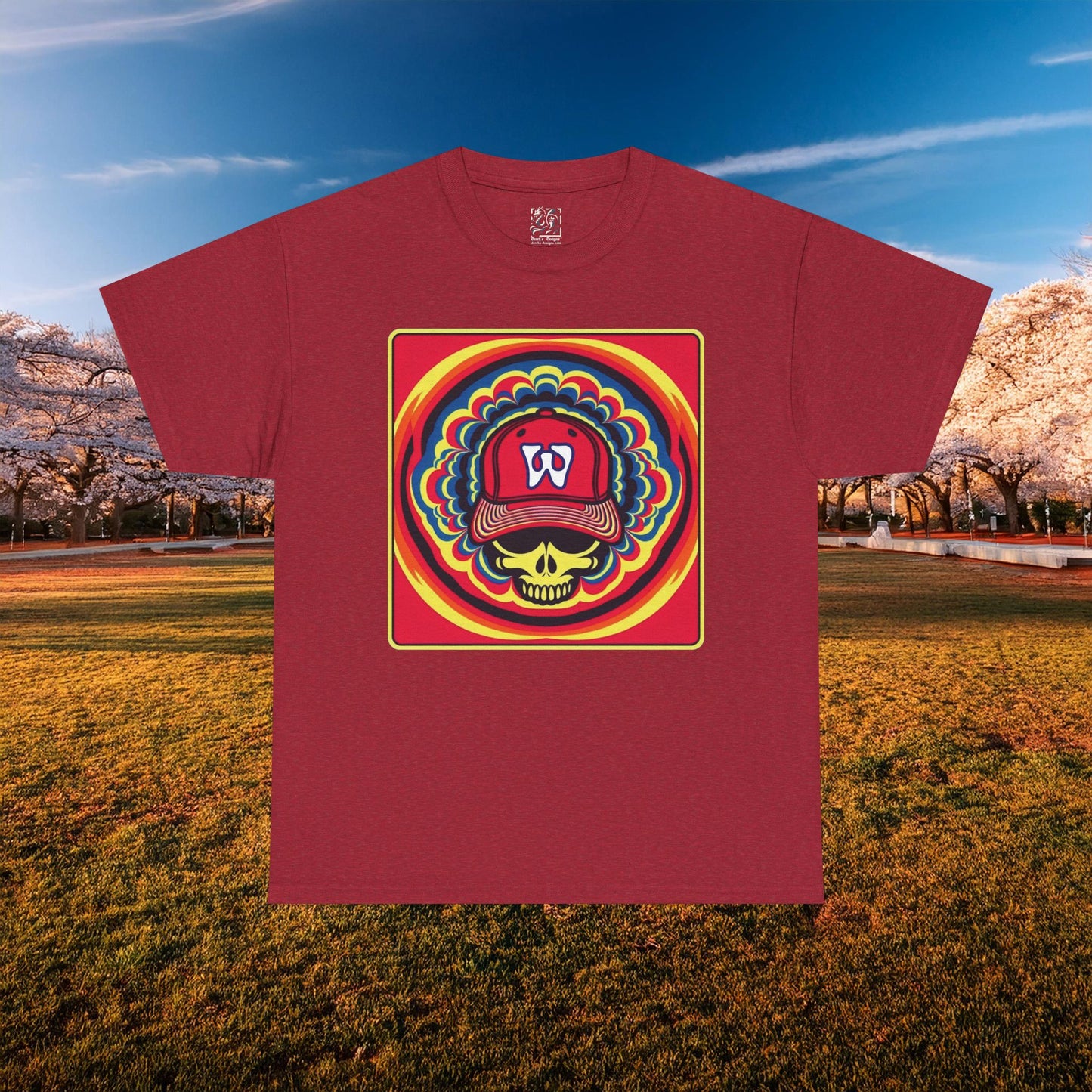 Psychedelic Funky W Skull Tee