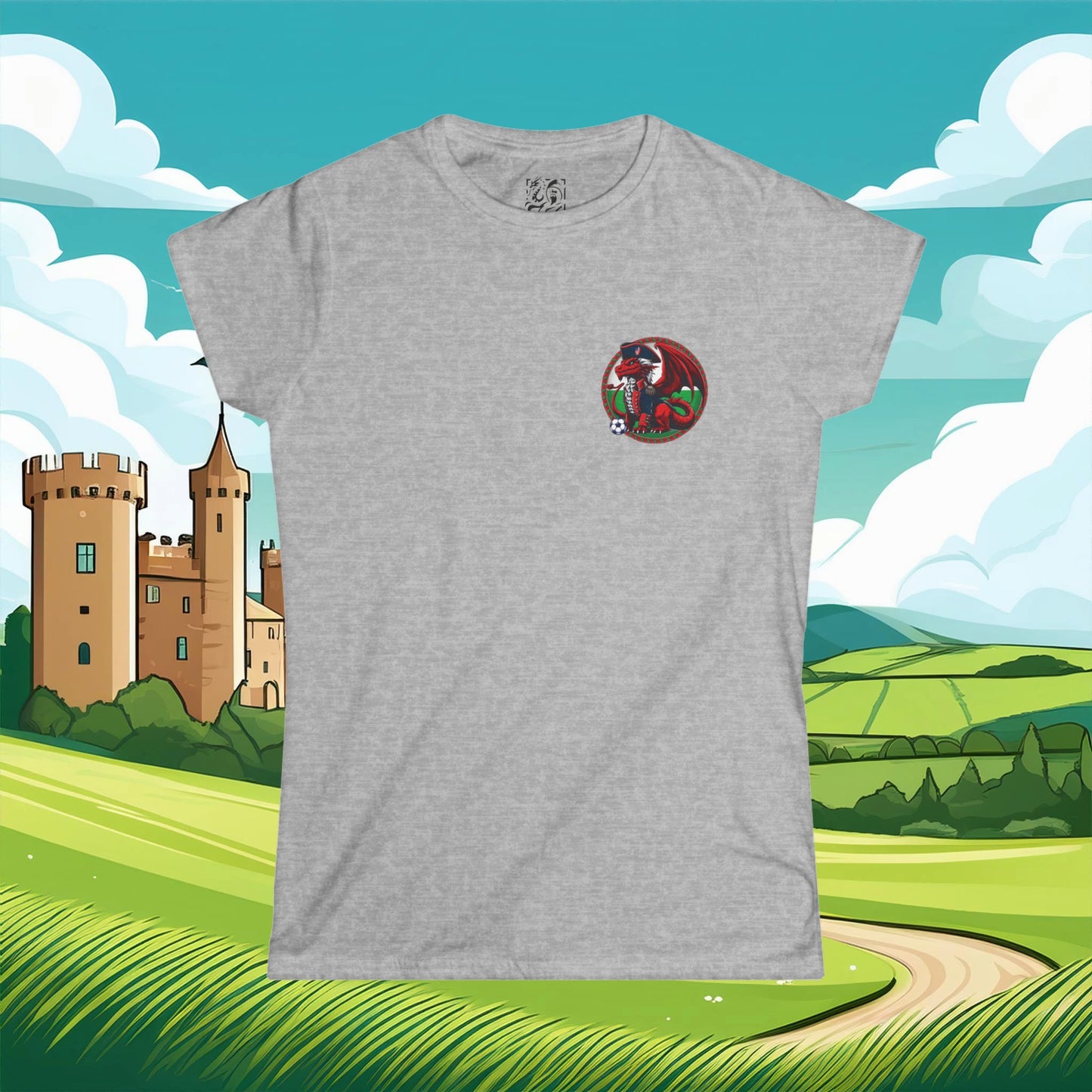 Revolutionary Red Dragons Front & Back Logo Women's Softstyle Tee