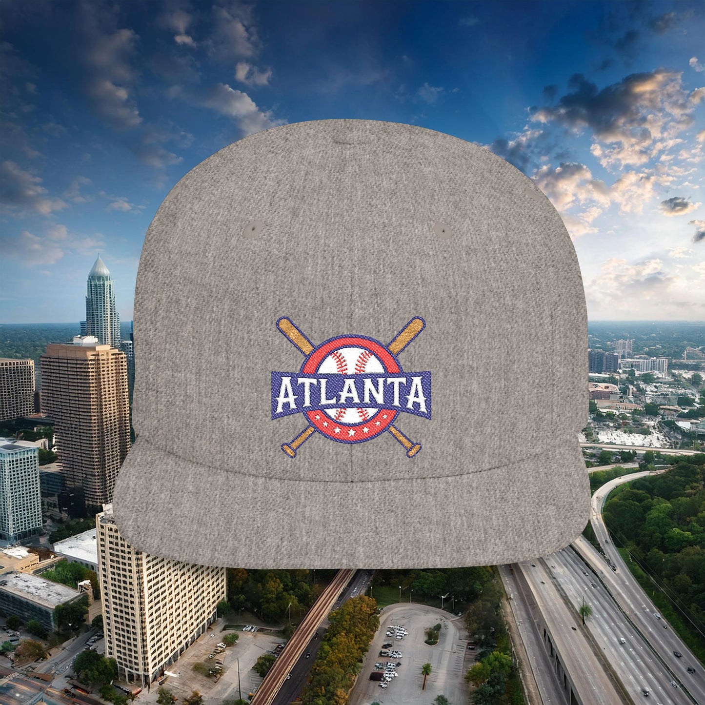 Atlanta Baseball Flat Bill Snapback