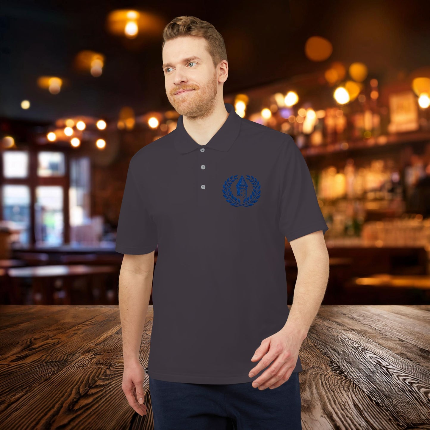 Everton Logo adidas Performance Polo (blue)