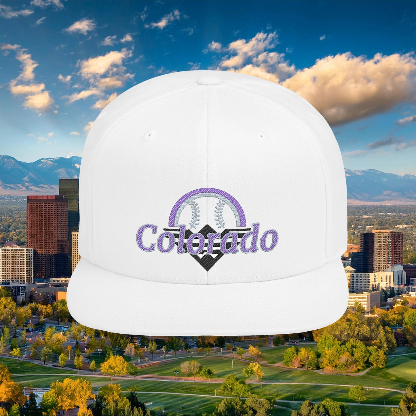 Colorado Mountain Baseball Flat Bill Snapback