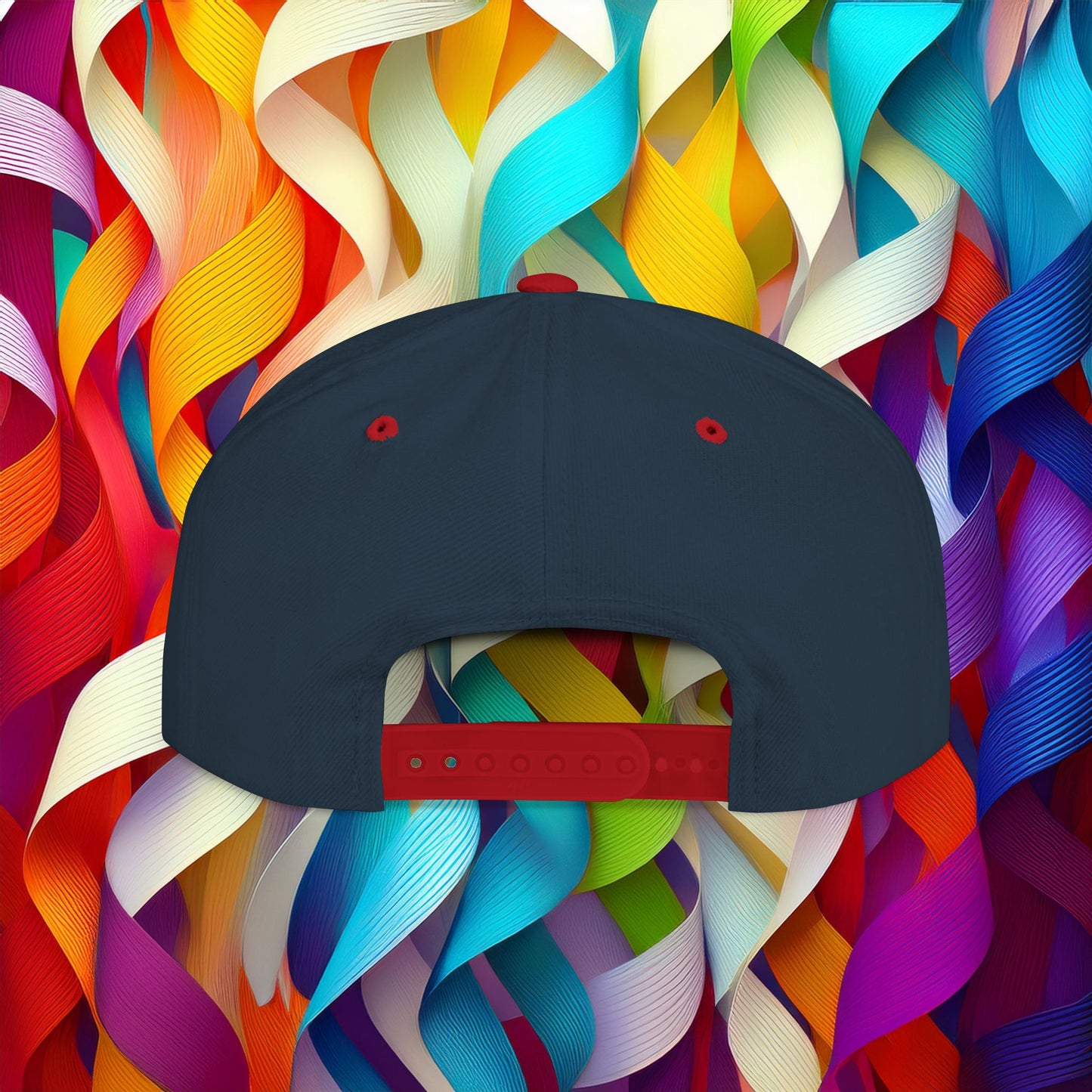 Rainbow Heart Flat Bill Snapback
