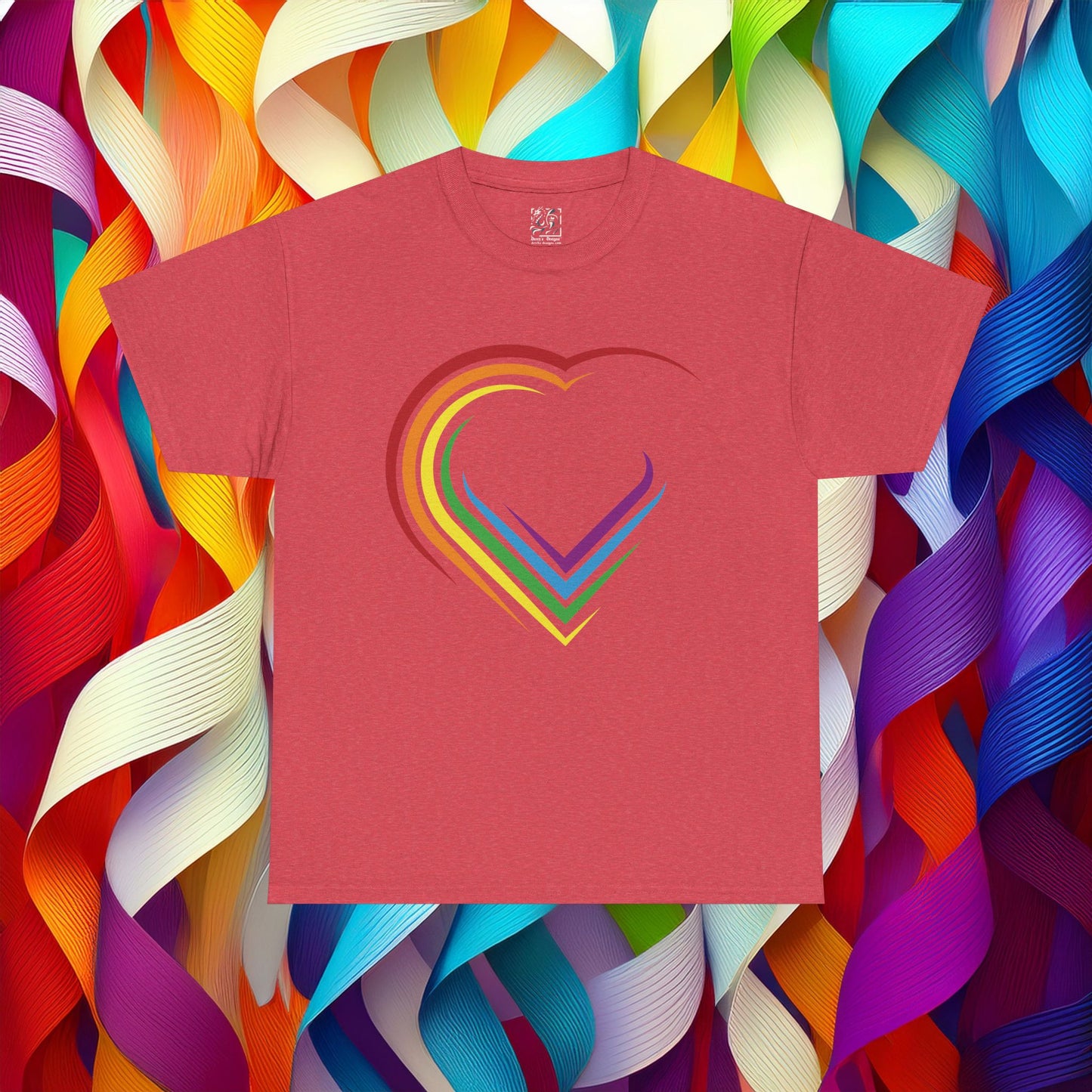 Rainbow Heart Unisex Tee