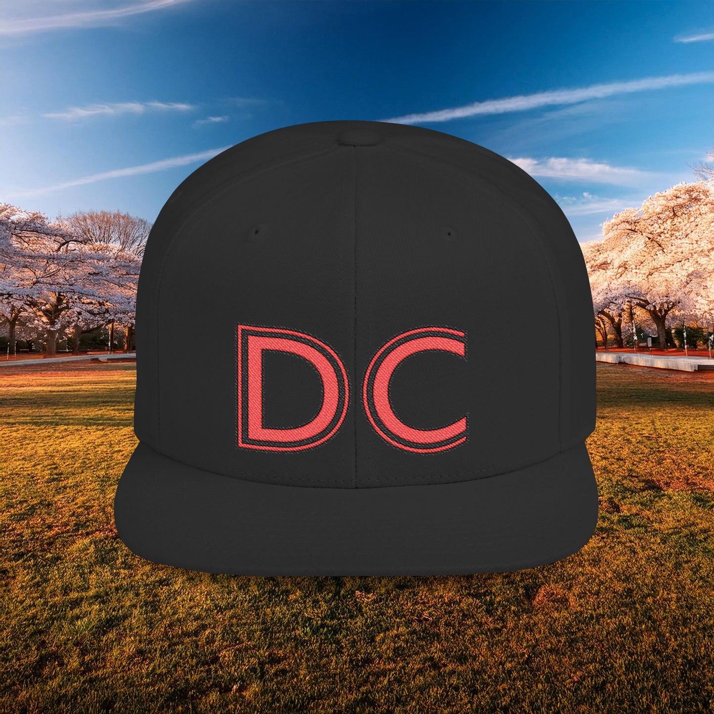 DC Flat Bill Snapback - Red