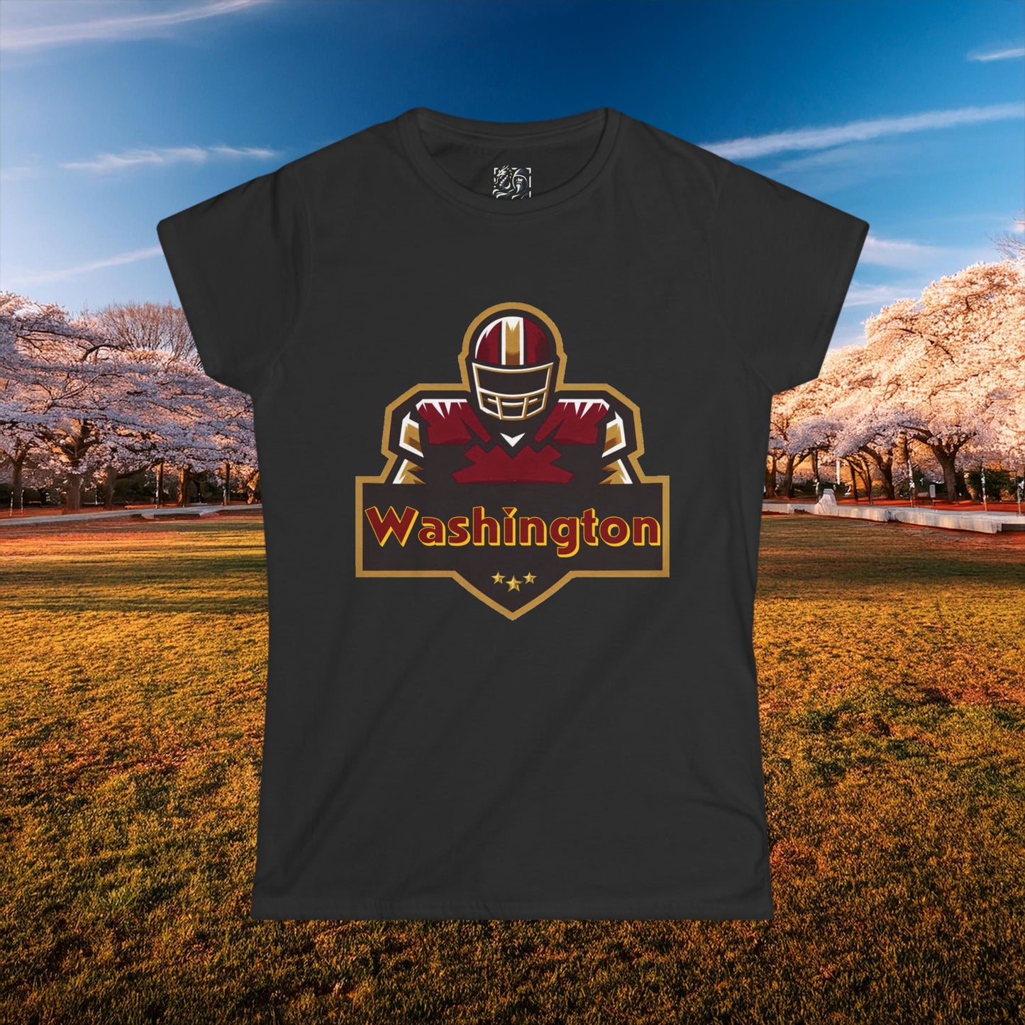 Washington Football Player Logo Women's Softstyle Tee