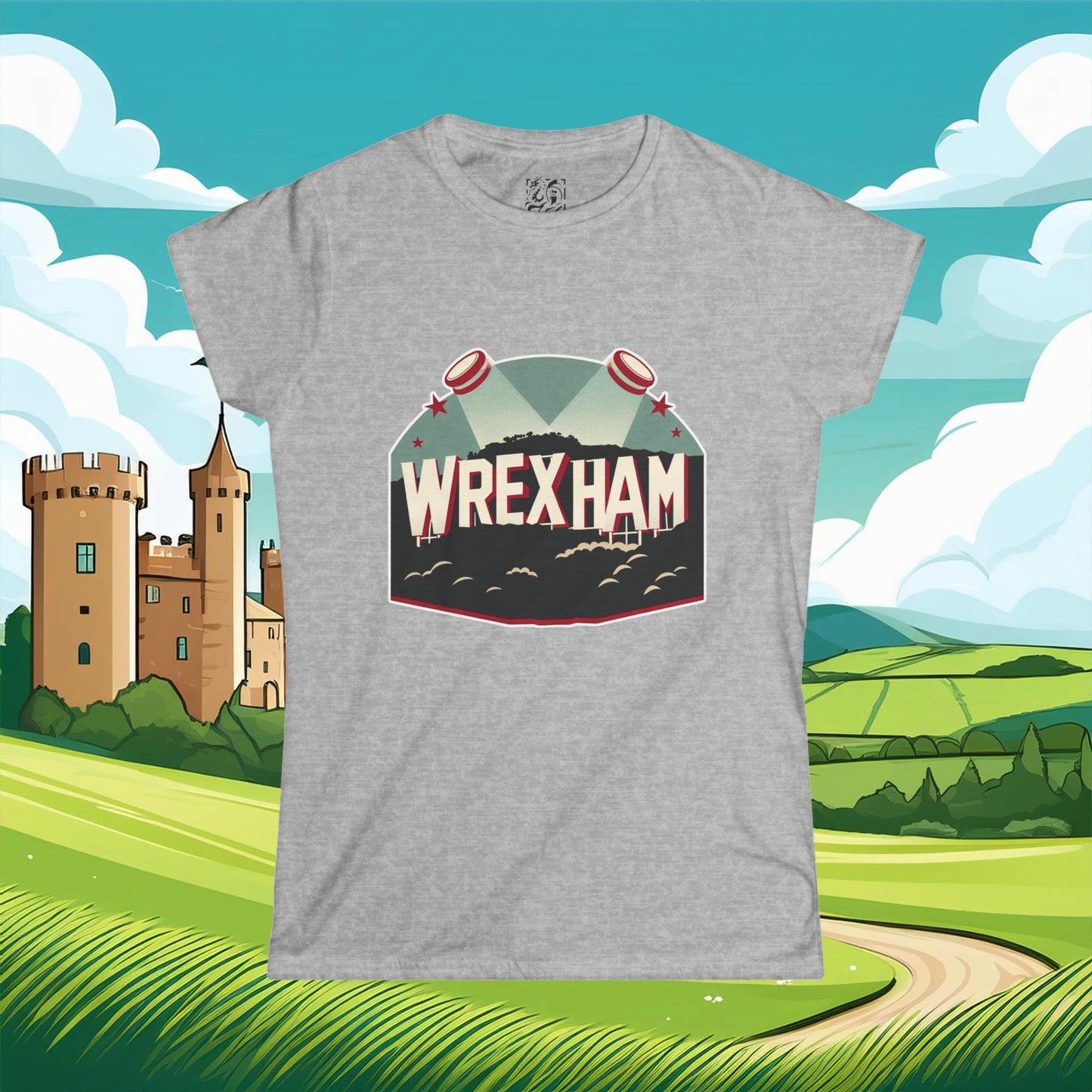 Wrexham Hollywood Sign Women's Softstyle Tee