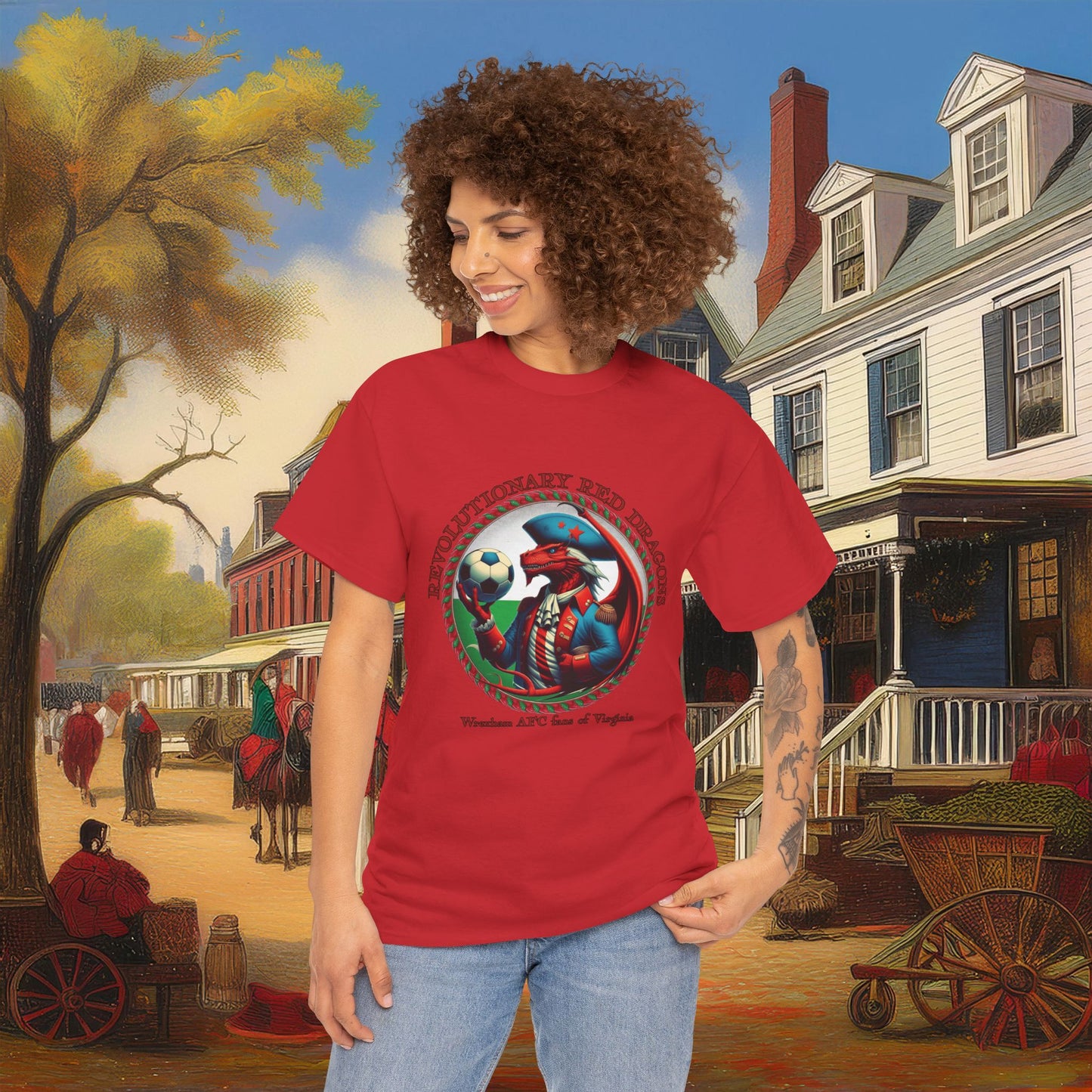 Revolutionary Red Dragons Crest Tee