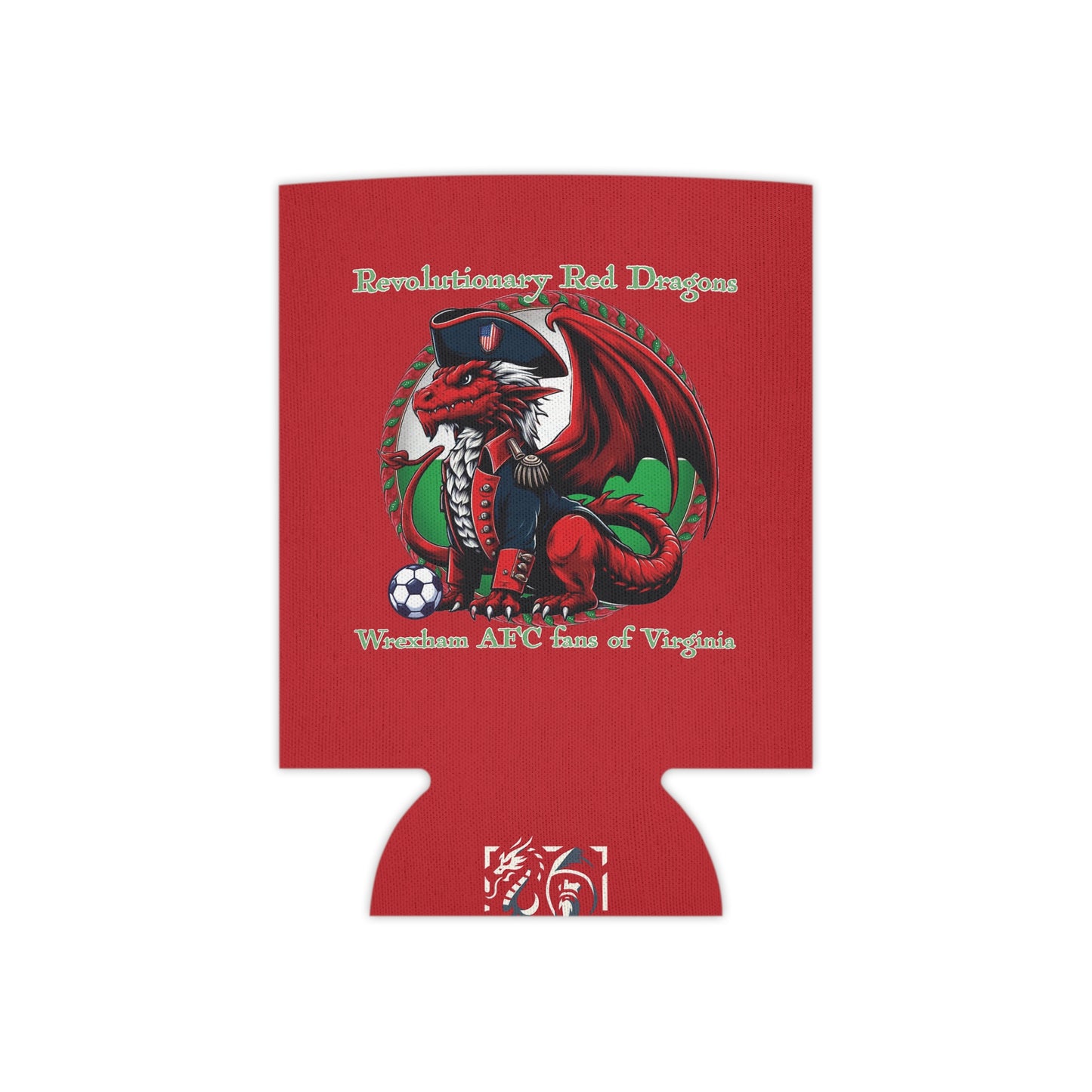 Revolutionary Red Dragons Logo Can Cooler
