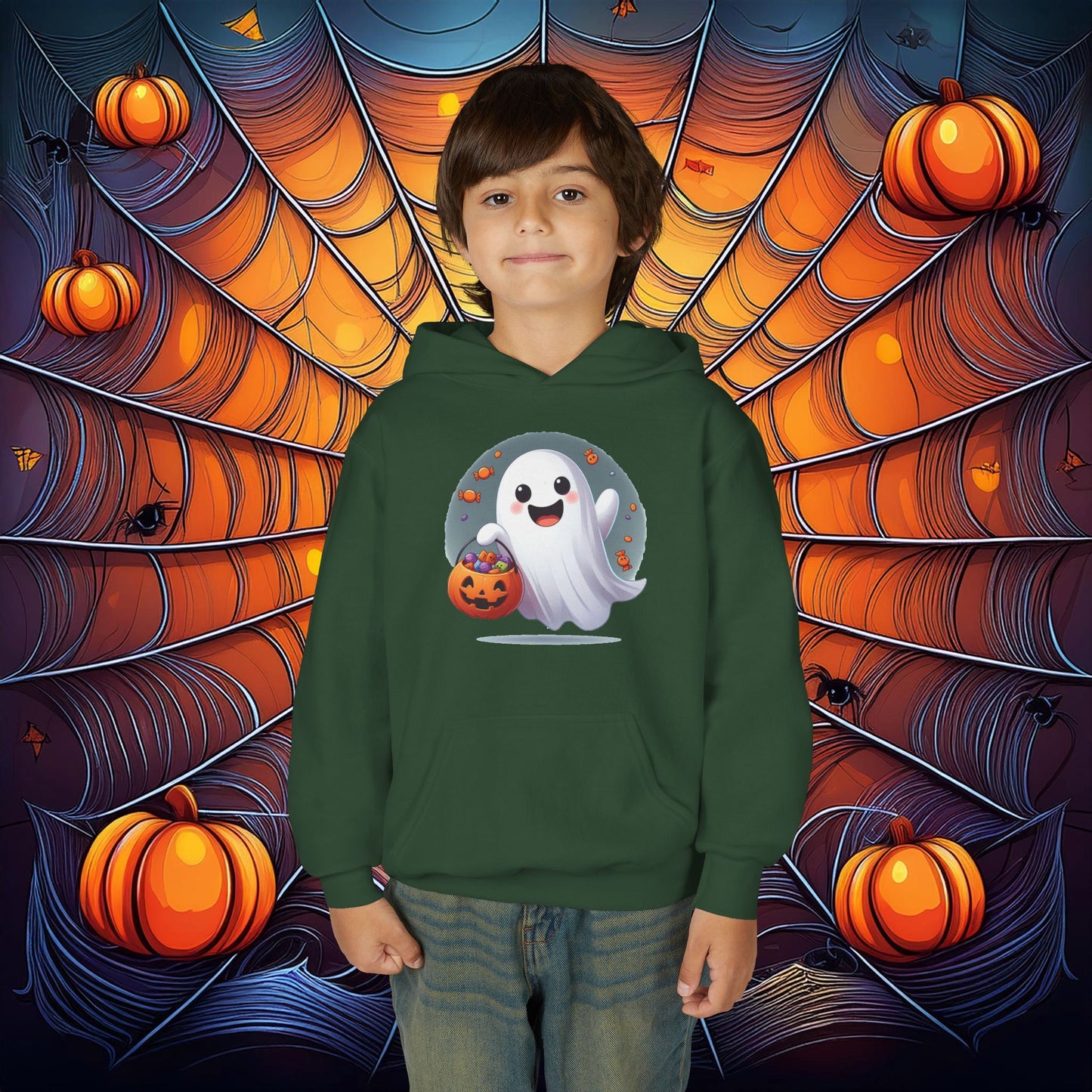 Trick or Treat Ghost Youth Hoodie