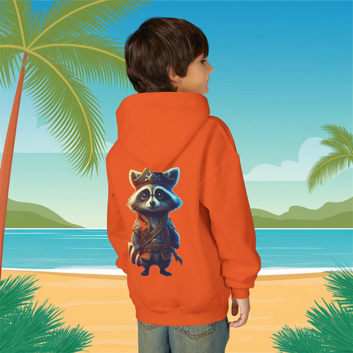Raccoon Pirate Youth Hoodie