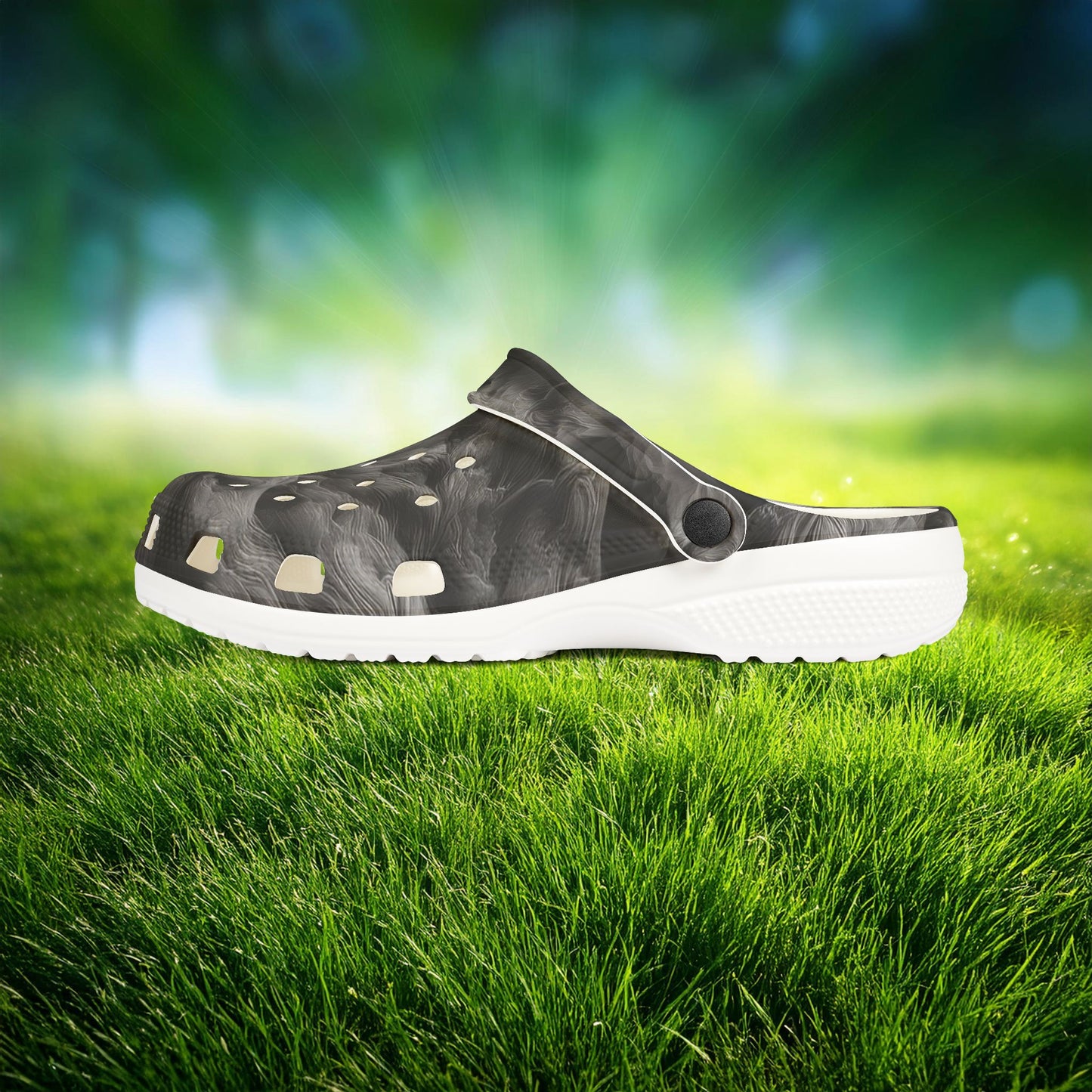 Smoke Pattern Foam Clogs