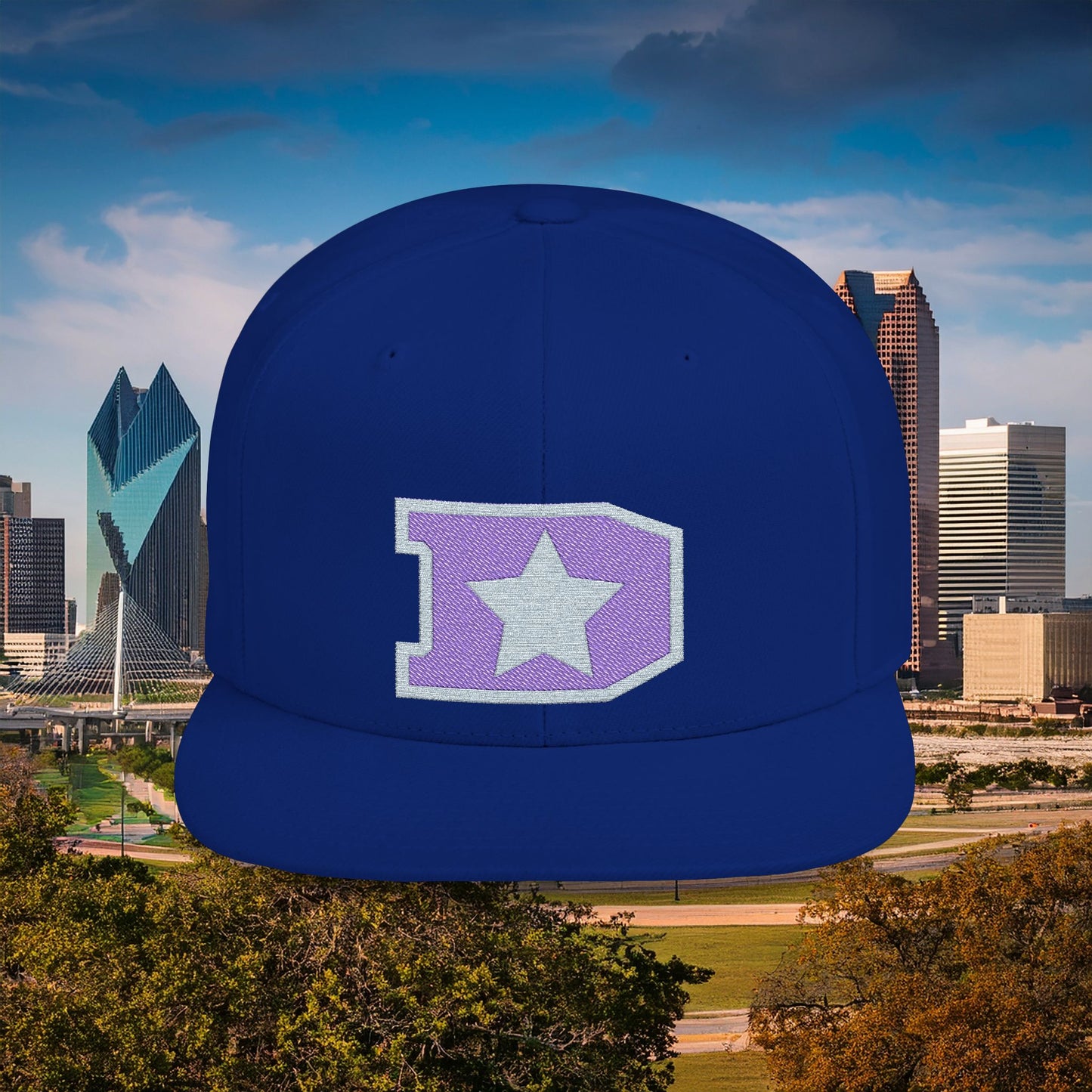 Dallas D Flat Bill Snapback with Star