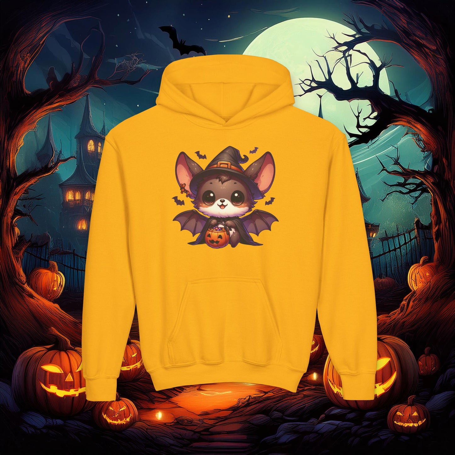 Cute Bat Youth Hoodie